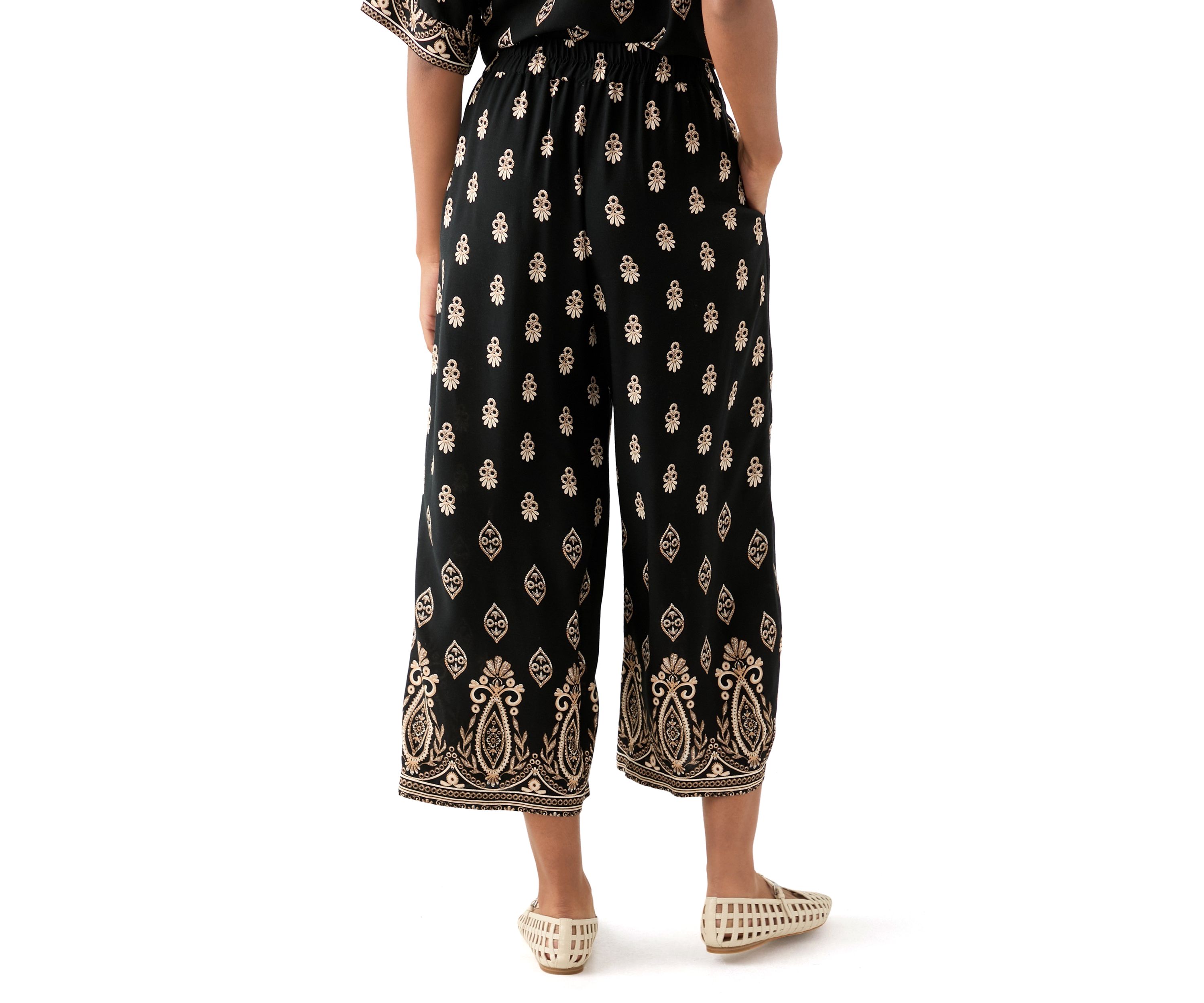 Womens Printed Pull On Pants