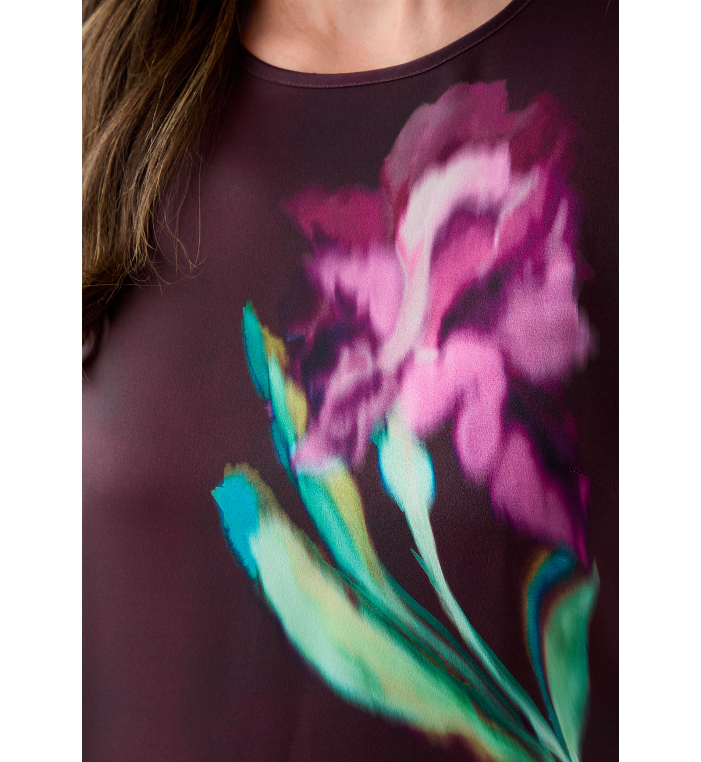 Womens Sleeveless Floral Satin Dress
