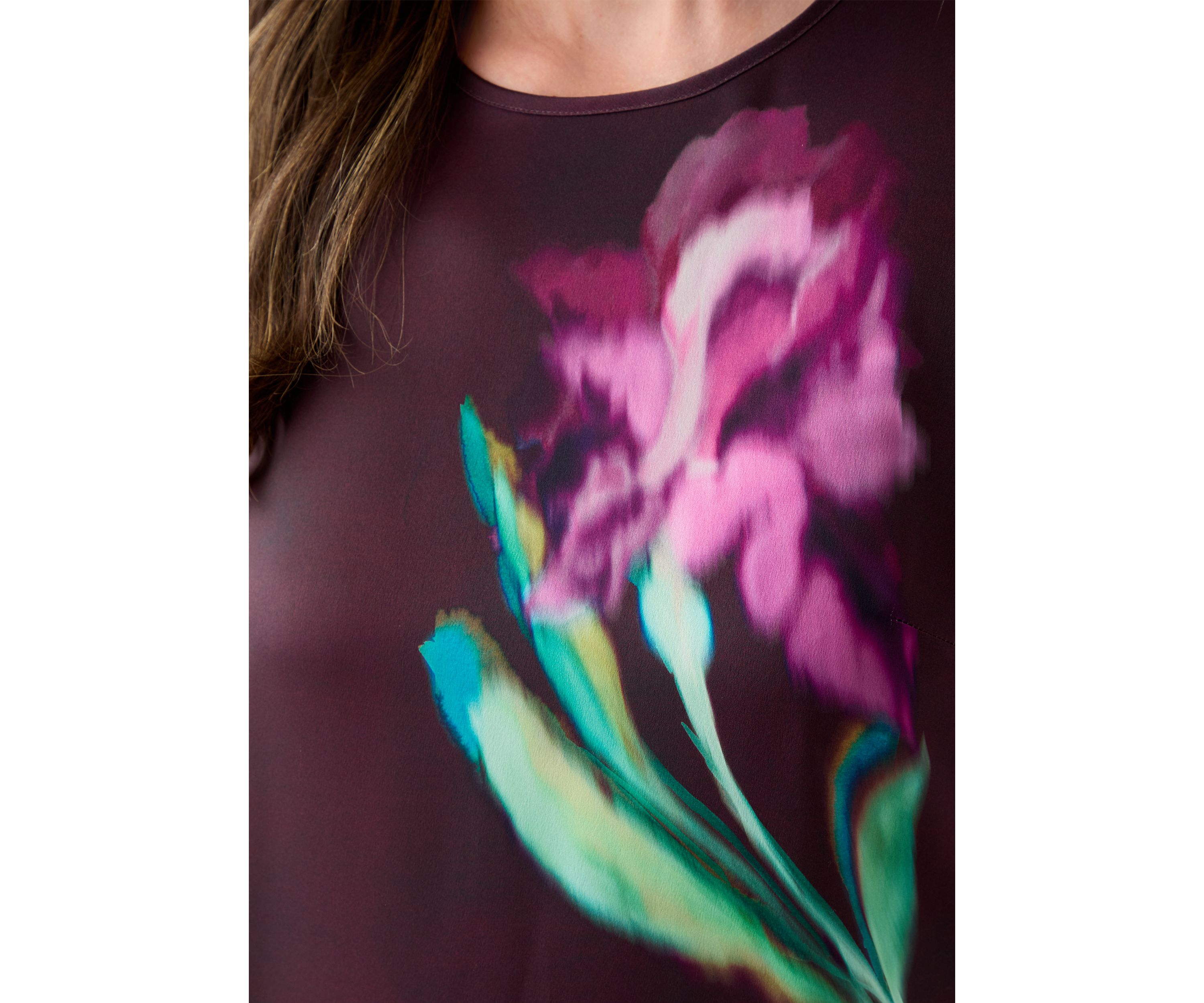 Womens Sleeveless Floral Satin Dress
