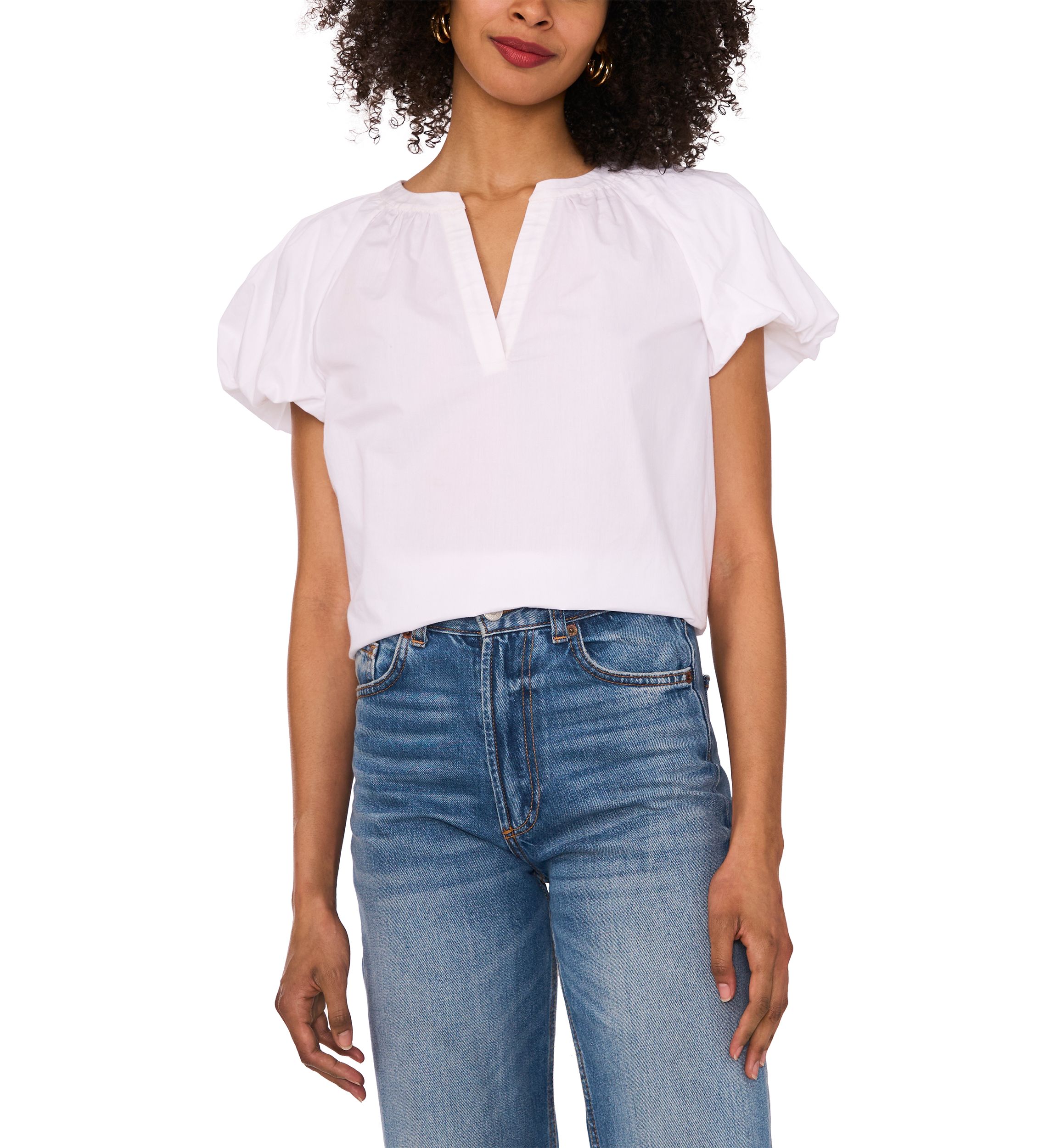 Womens Flutter Sleeve Blouse