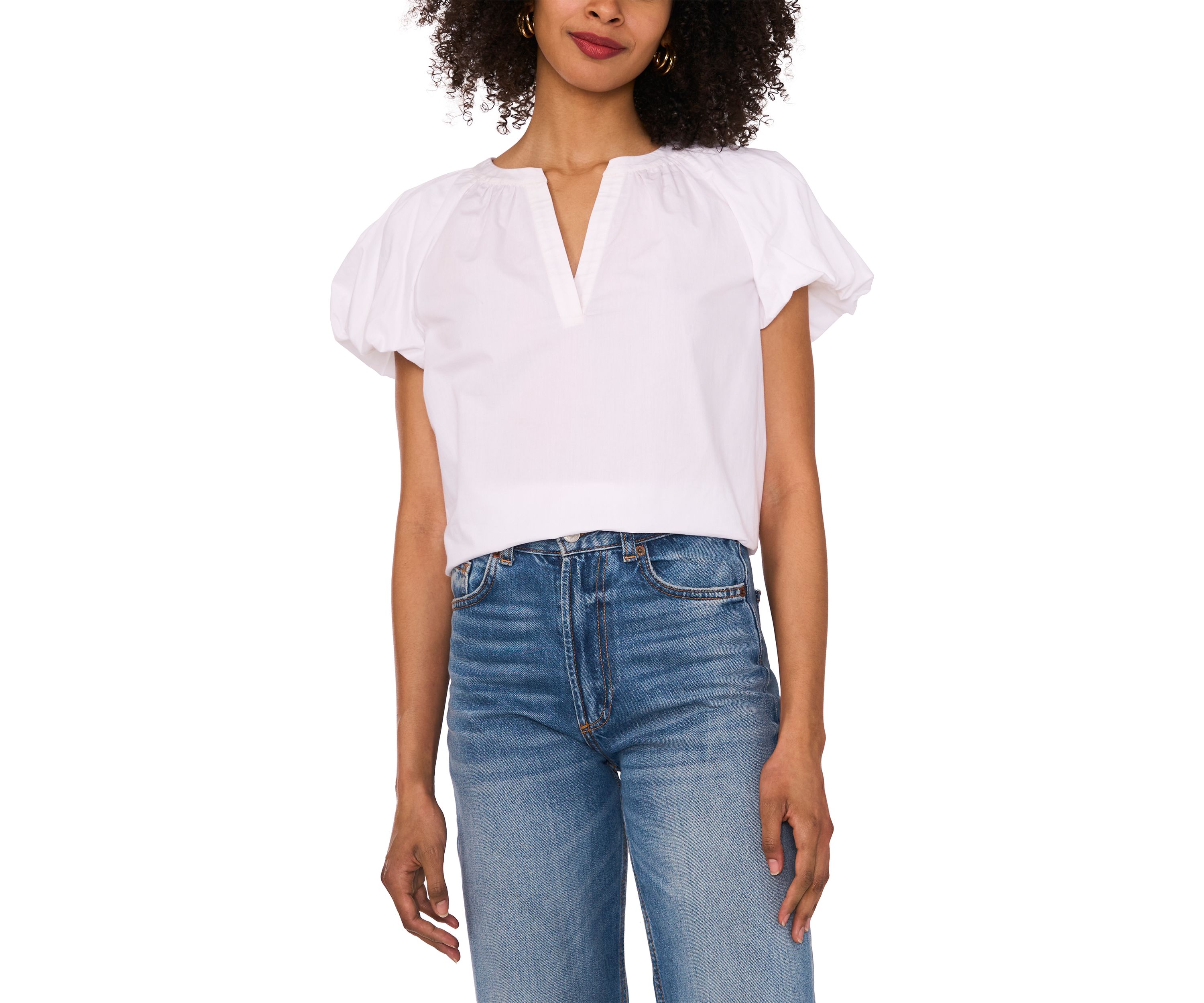 Womens Flutter Sleeve Blouse