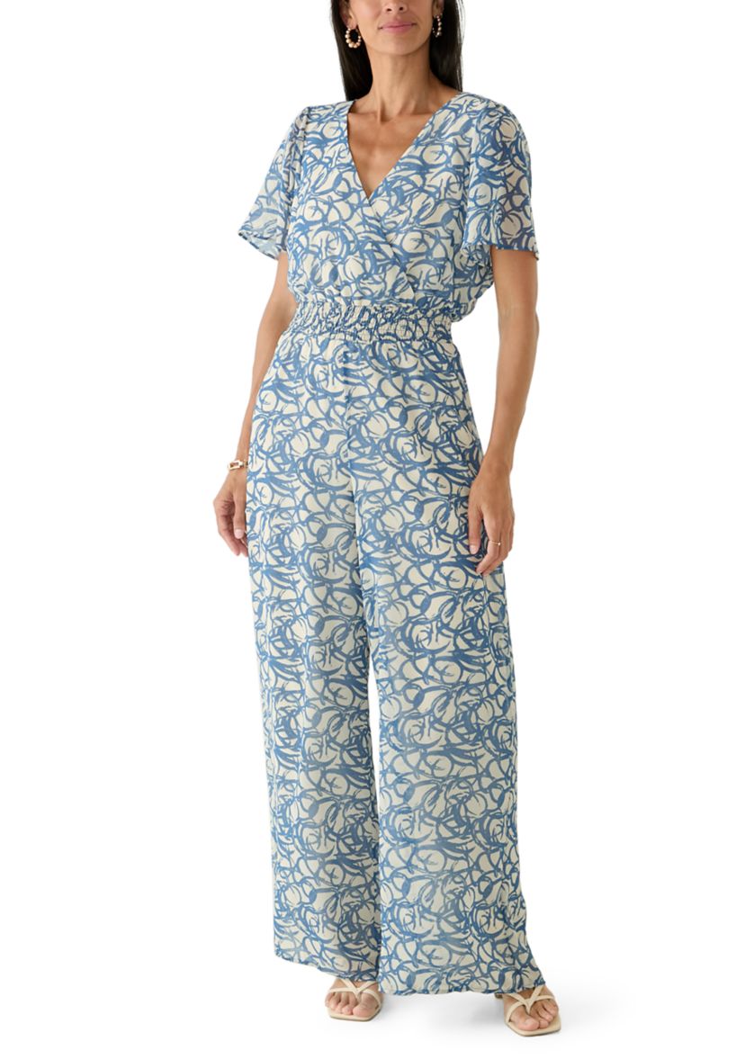 Vince Camuto Women's Surplice Smock Waist Jumpsuit | Belk