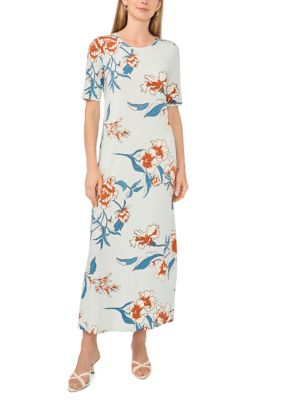 Vince Camuto Women's Short Sleeve Floral Dress