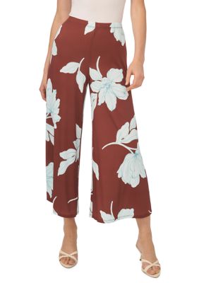 Vince Camuto Women's Floral Print Pants, Blue, XL