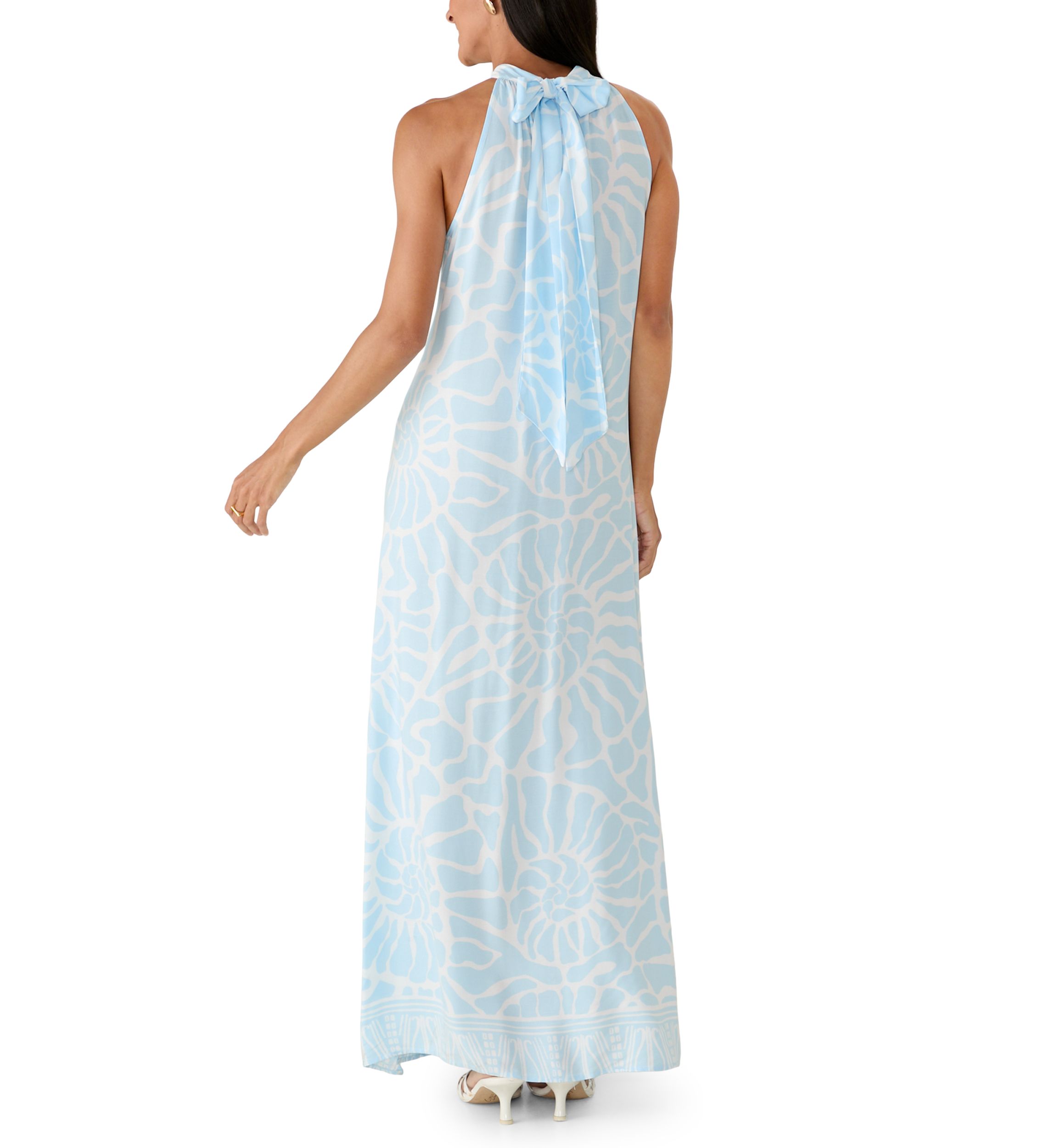 belk long dresses on sale Maison Tara Women's V-Neck Chiffon Maxi Dress