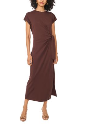 Vince Camuto Women's Dolman Sleeve Tie Front Knit Dress, XL