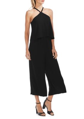 Vince Camuto Sleeveless Soft Texture Popover Halter Jumpsuit | belk