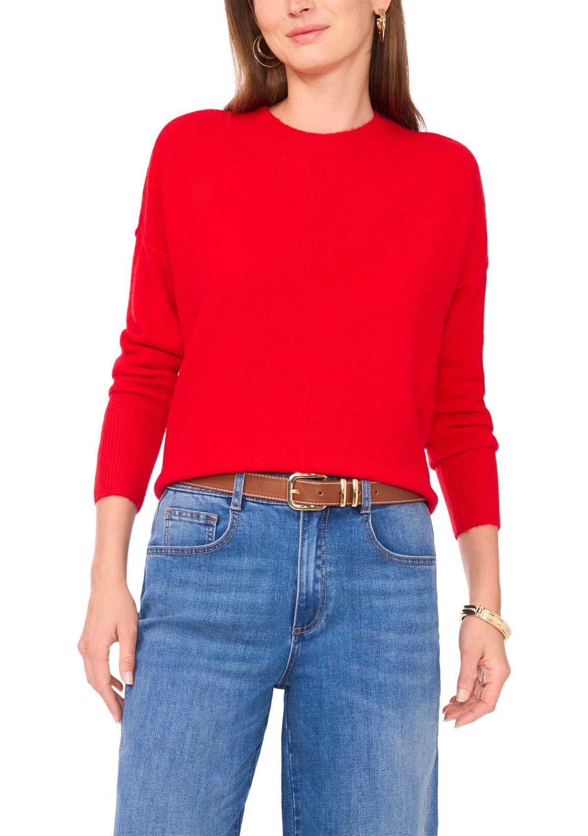 Womens Dolman Sleeve Crew Neck Sweater
