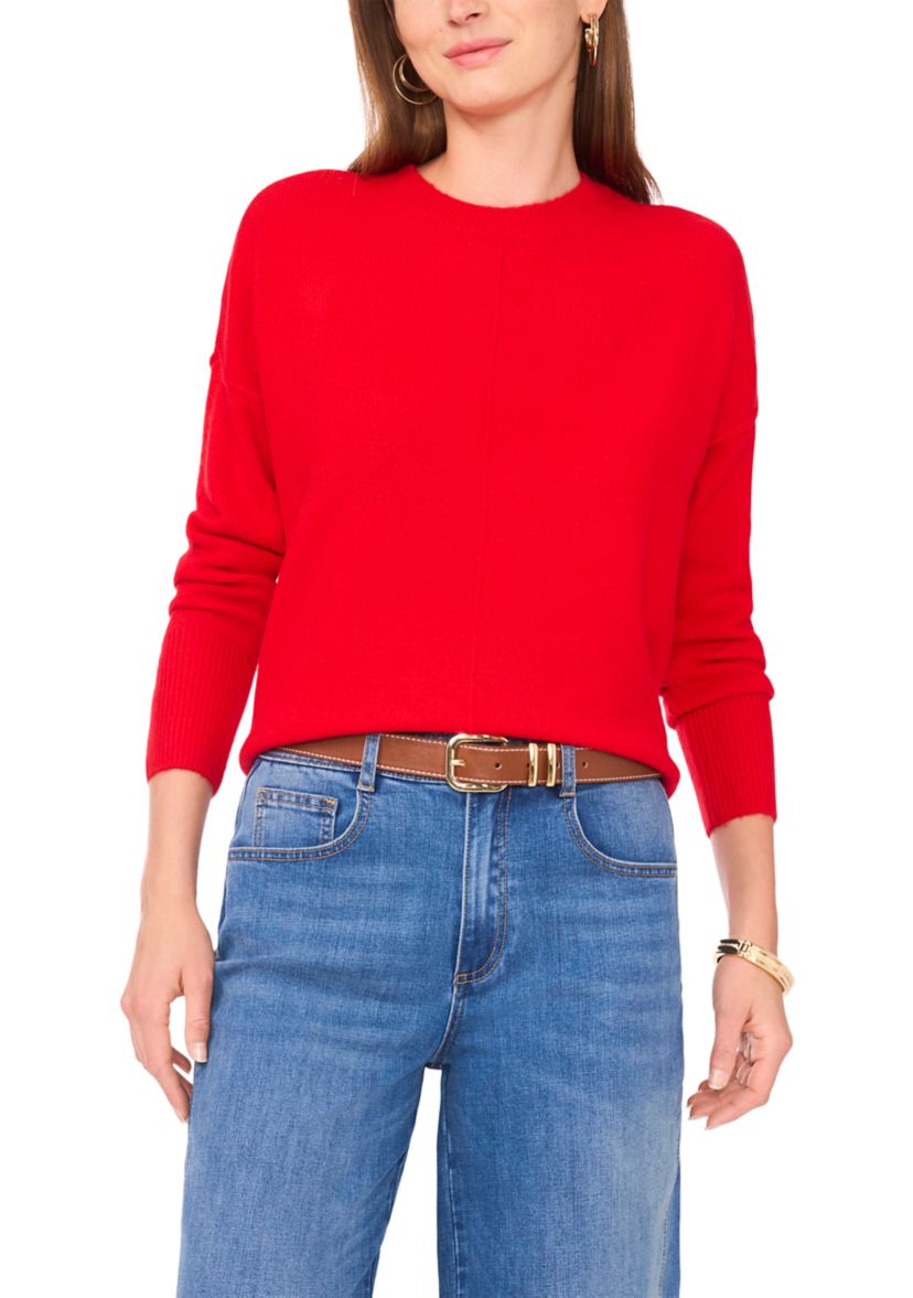 Womens Dolman Sleeve Crew Neck Sweater