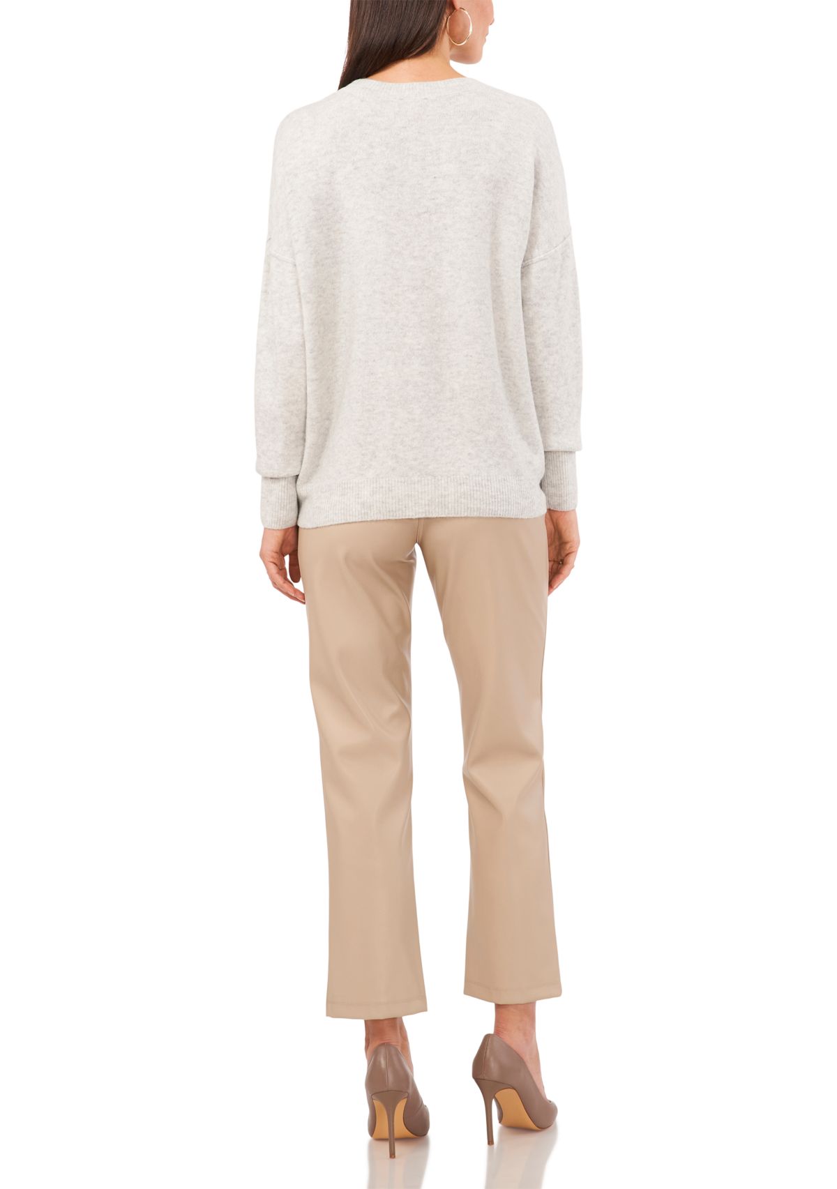 Womens Dolman Sleeve Crew Neck Sweater