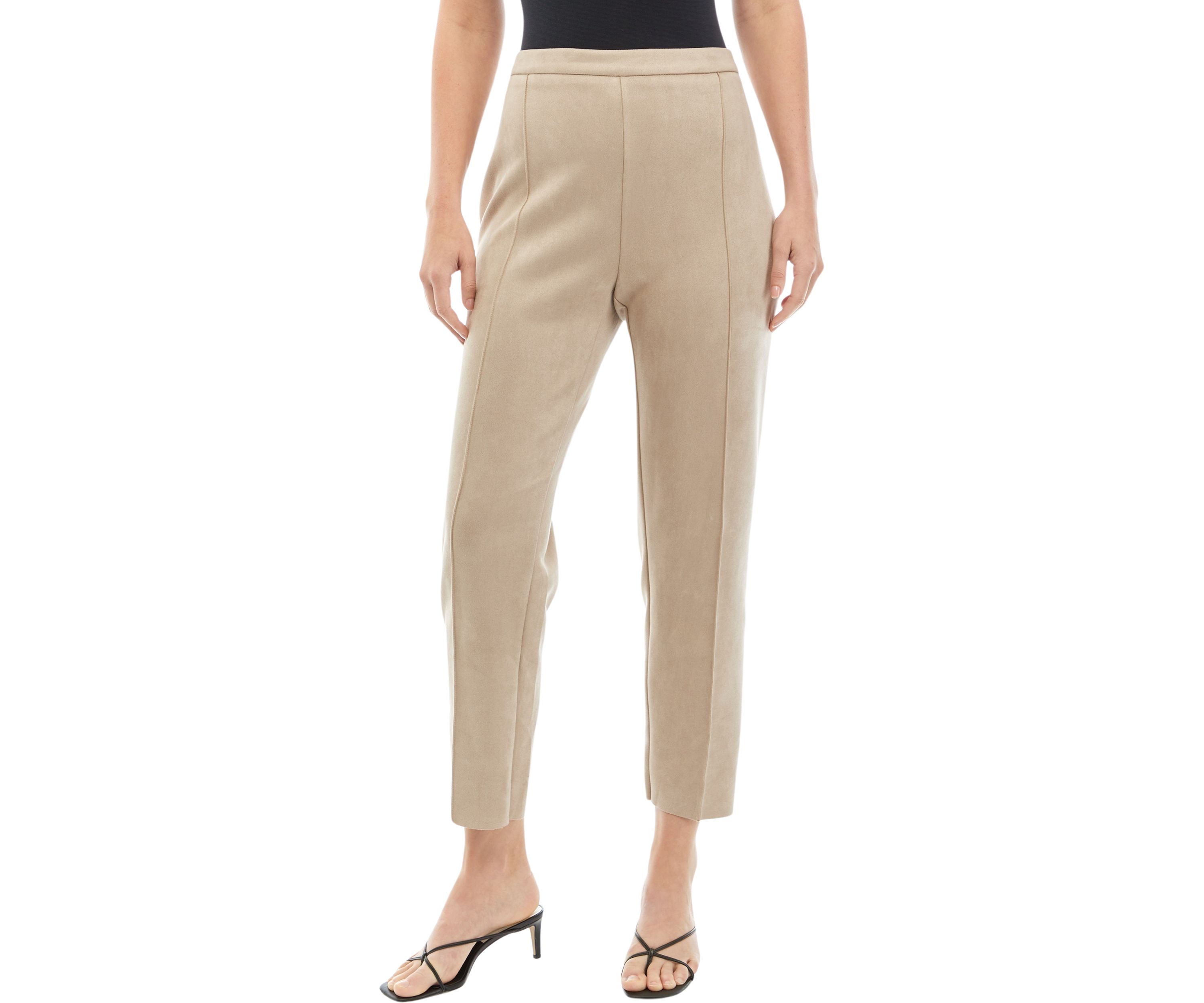 Womens Pull On Vegan Suede Pants