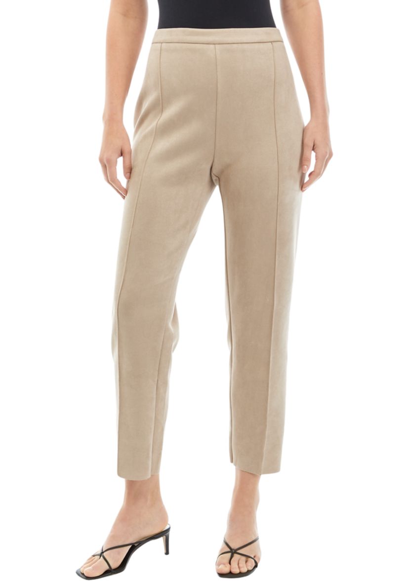 Womens Pull On Vegan Suede Pants