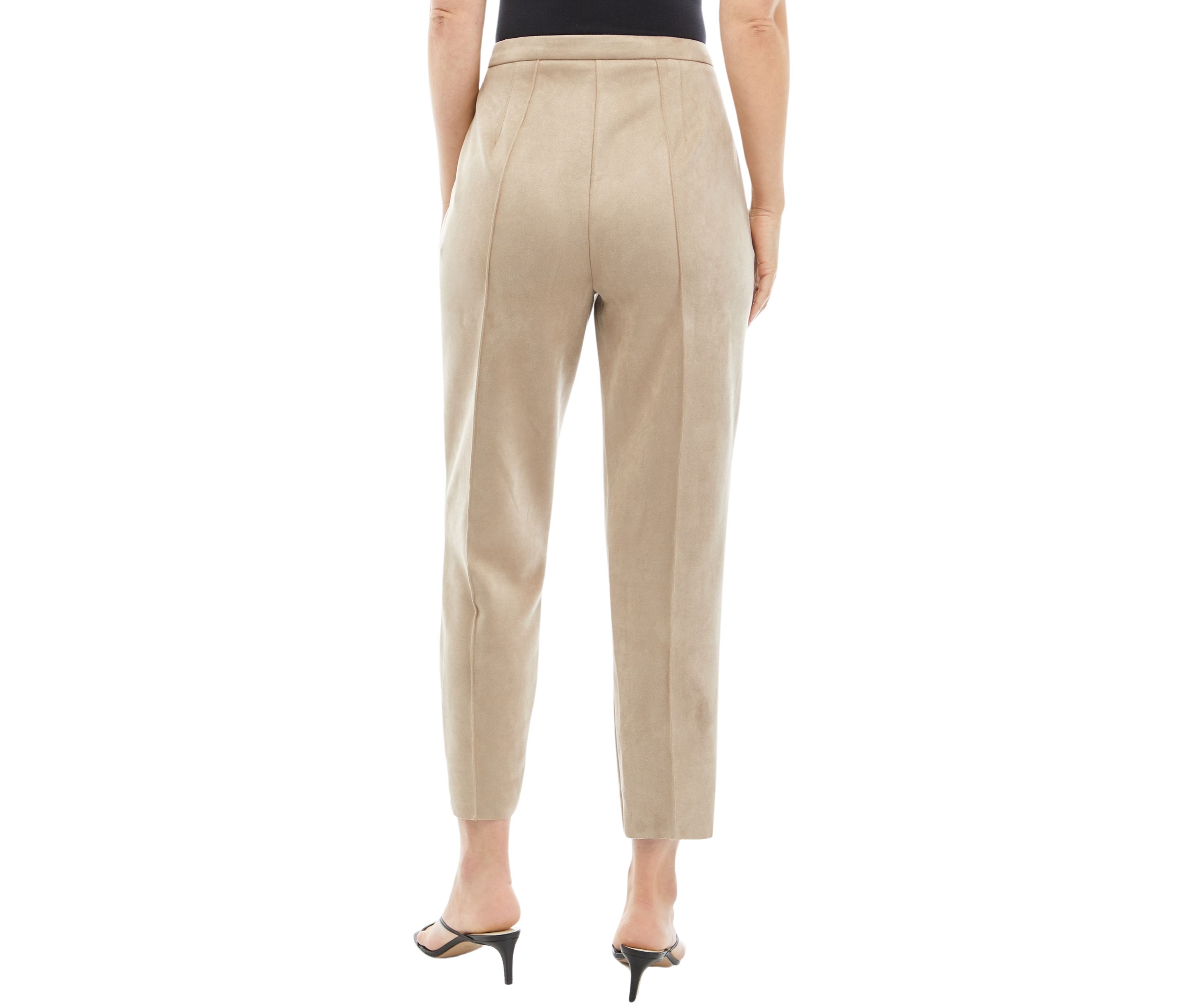Womens Pull On Vegan Suede Pants