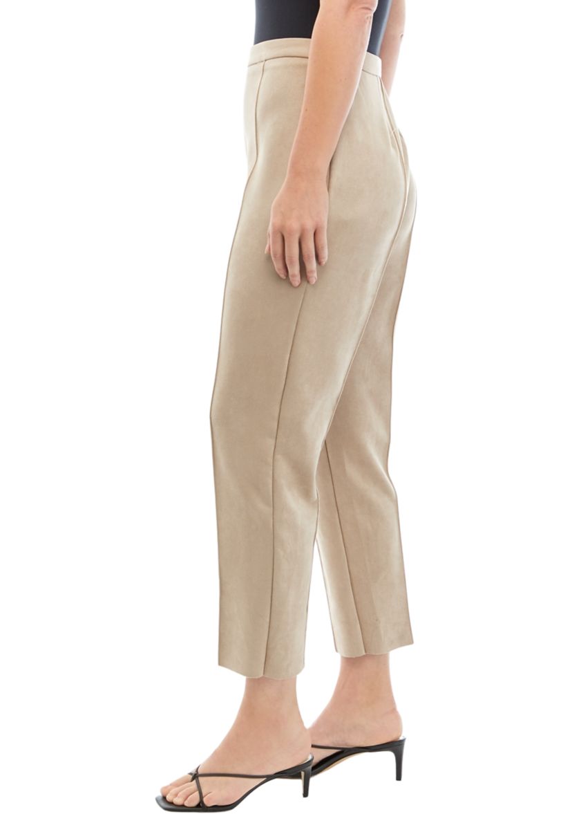 Womens Pull On Vegan Suede Pants