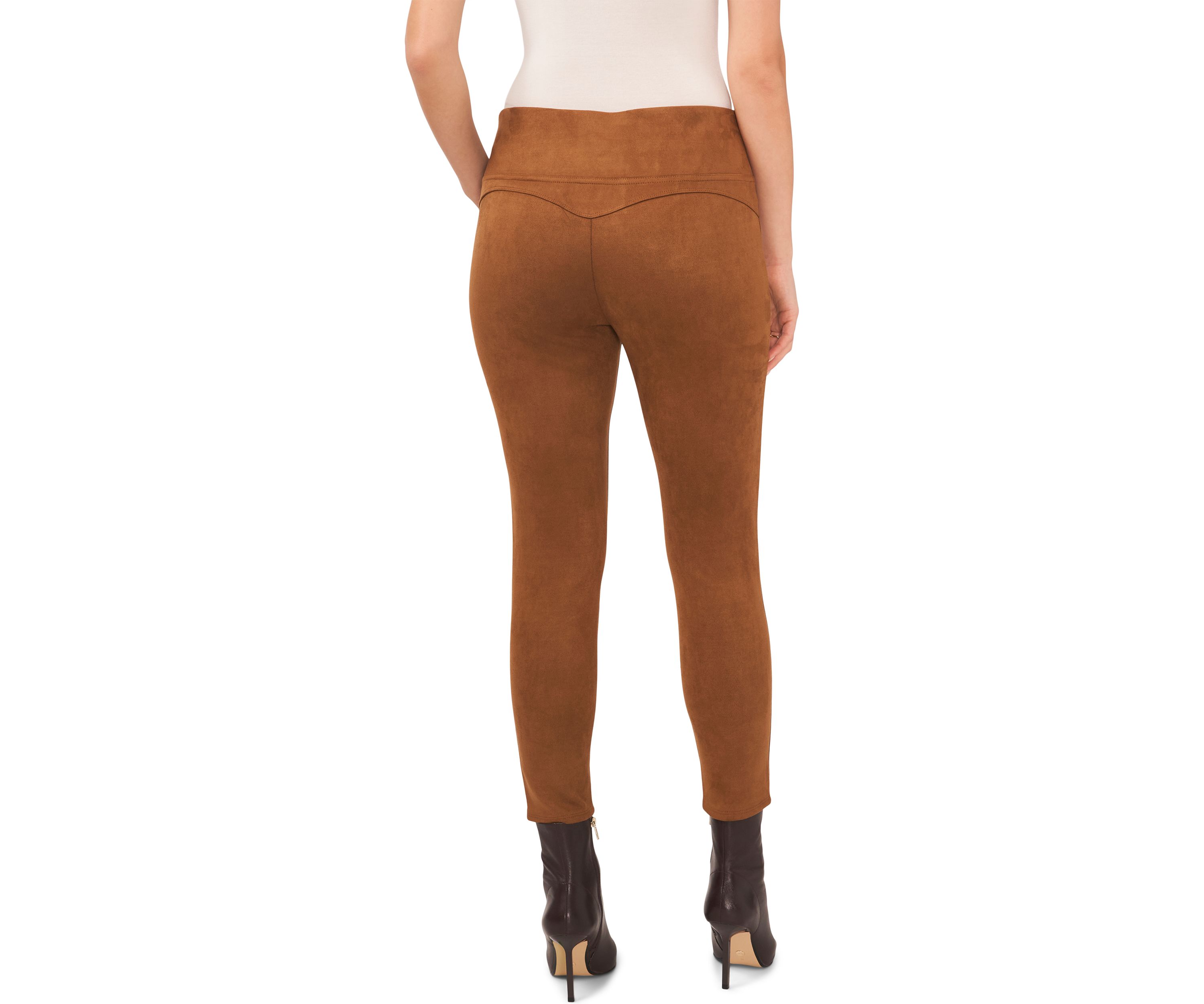 Womens Pull On Vegan Suede Pants