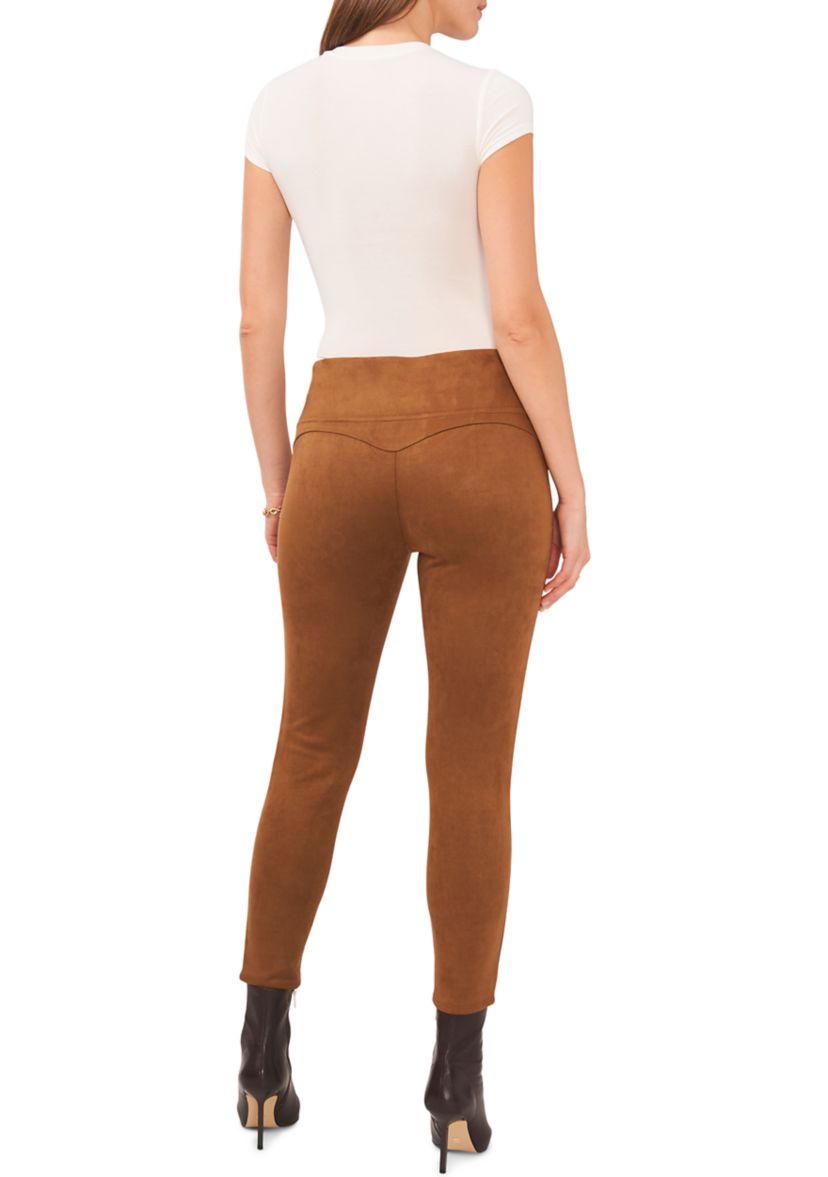 Womens Pull On Vegan Suede Pants