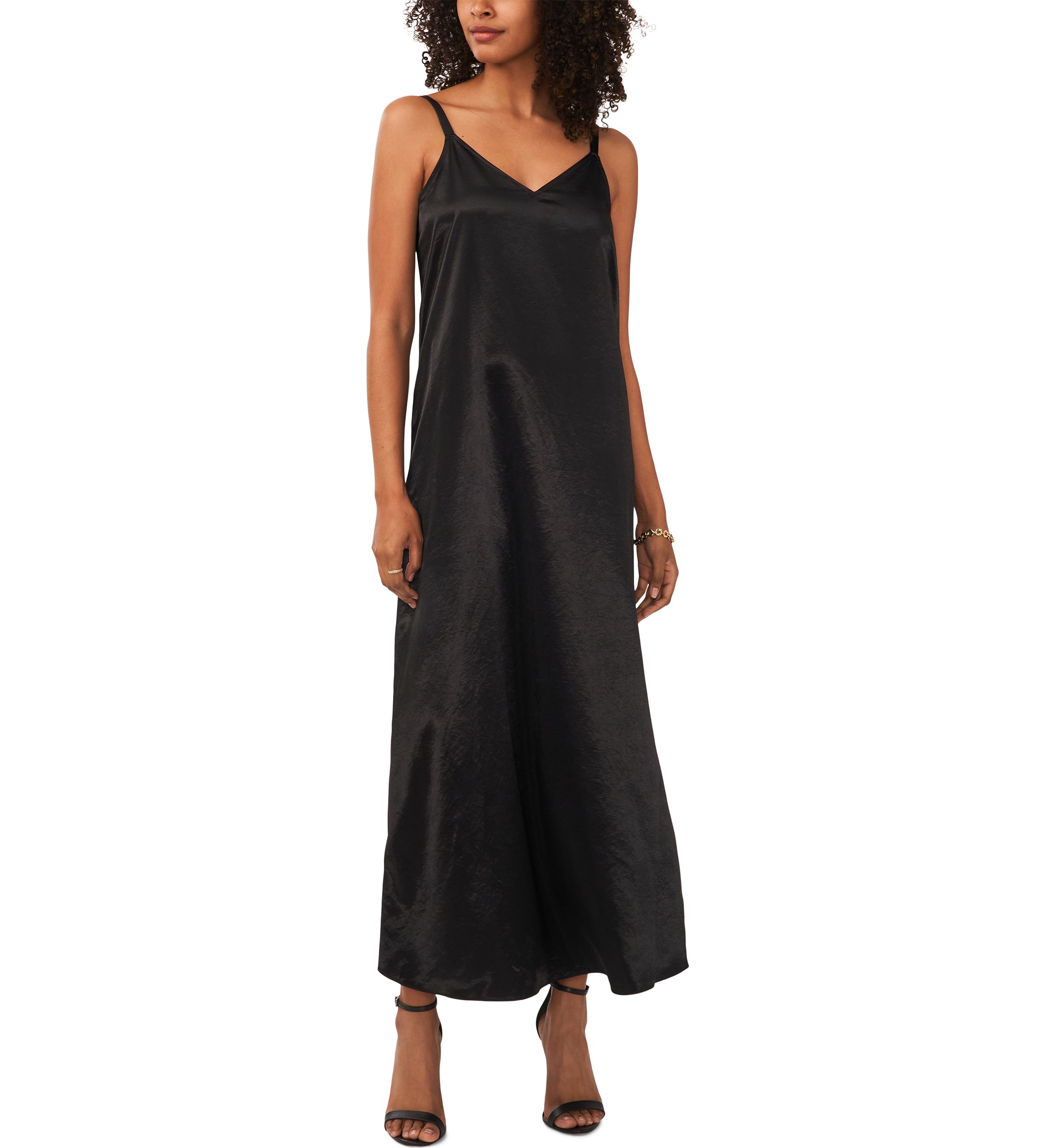 Womens Sleeveless Satin Slip Dress