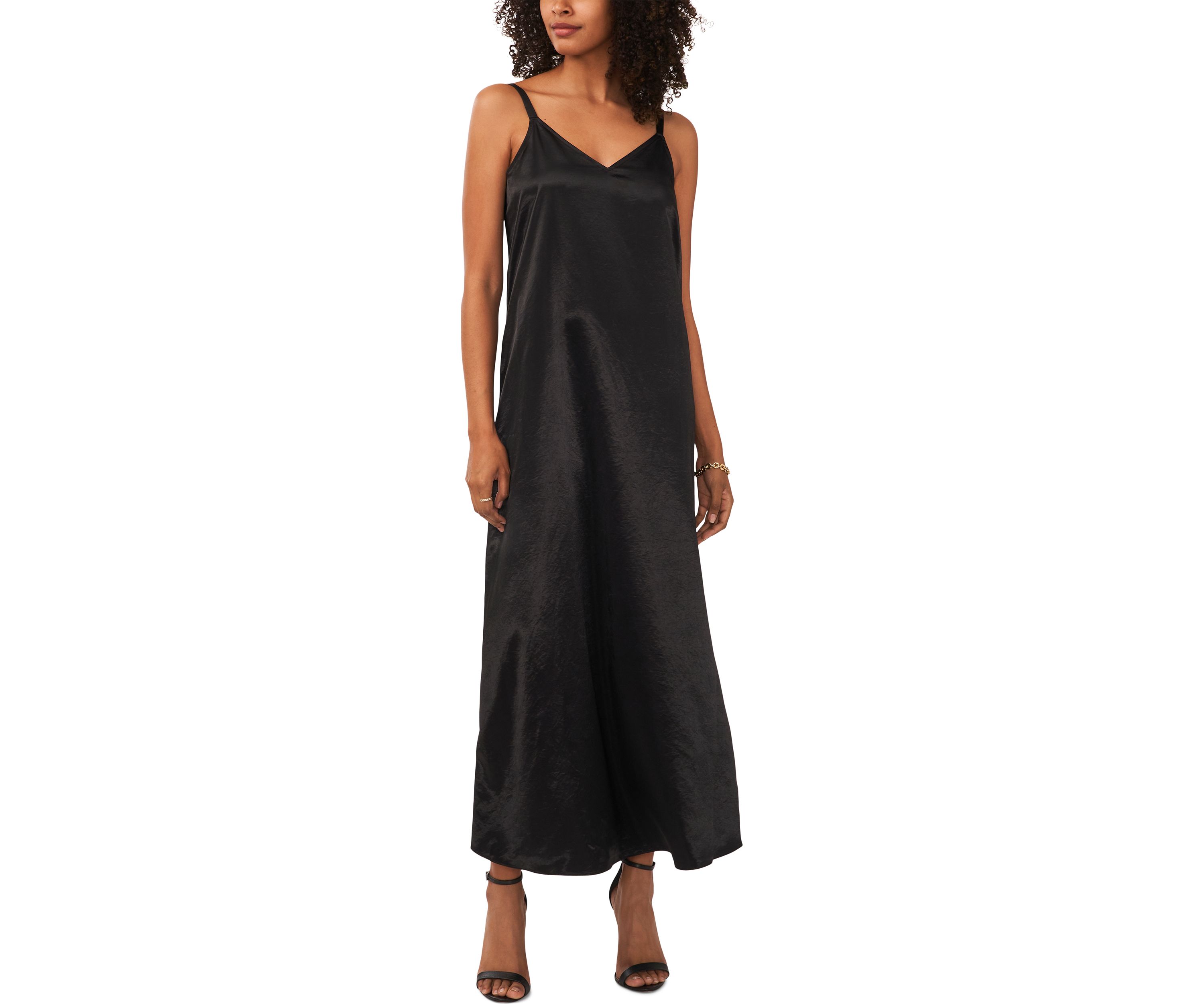 Womens Sleeveless Satin Slip Dress