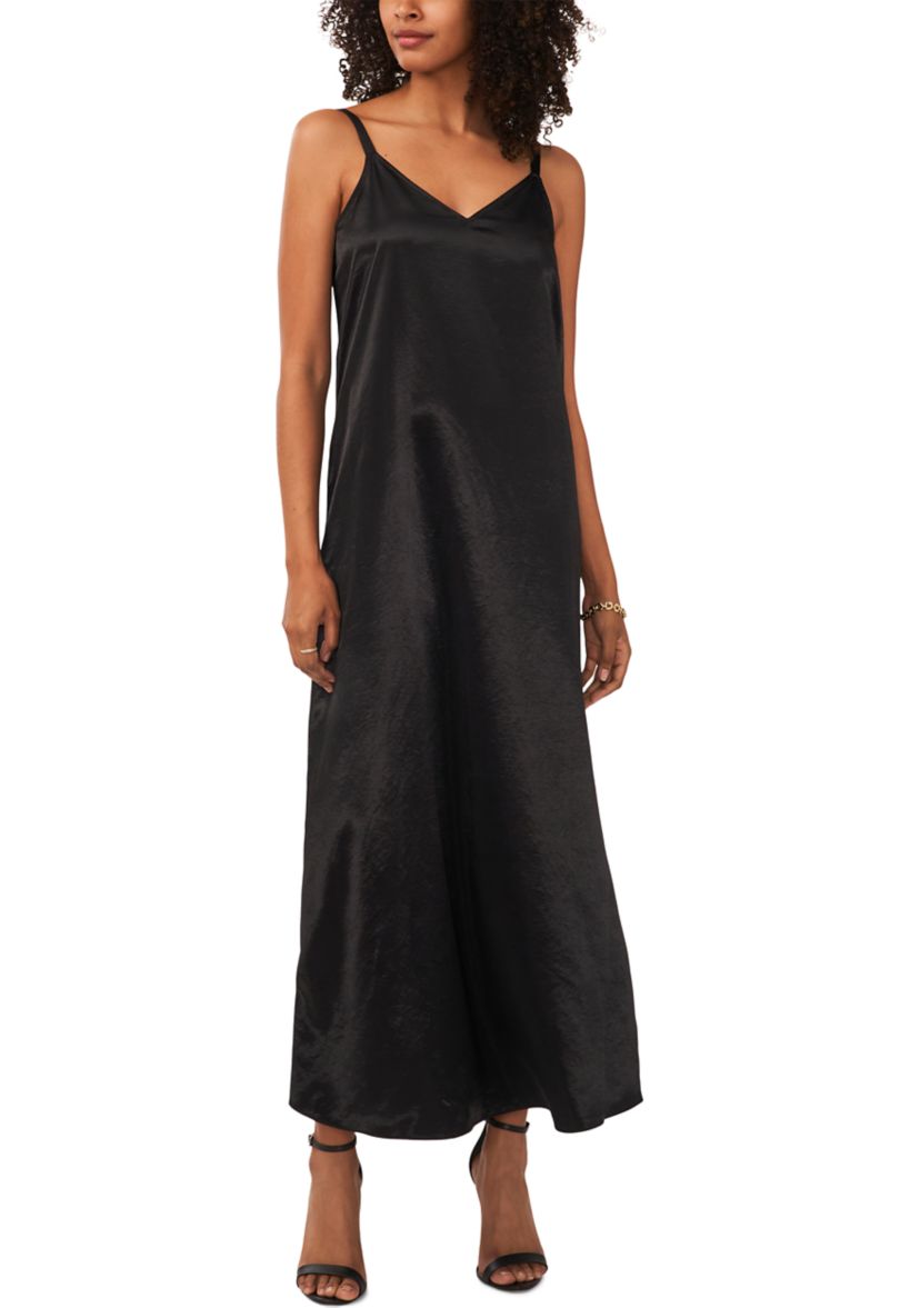 Womens Sleeveless Satin Slip Dress