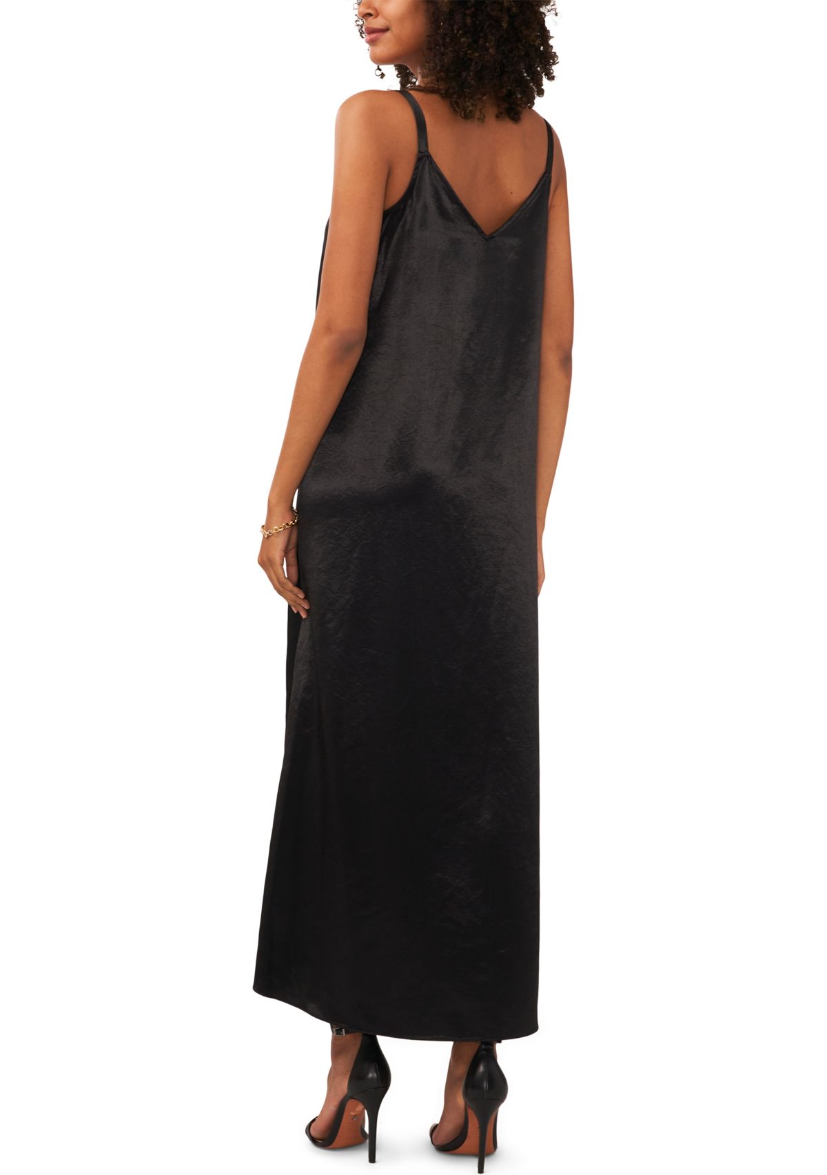 Womens Sleeveless Satin Slip Dress