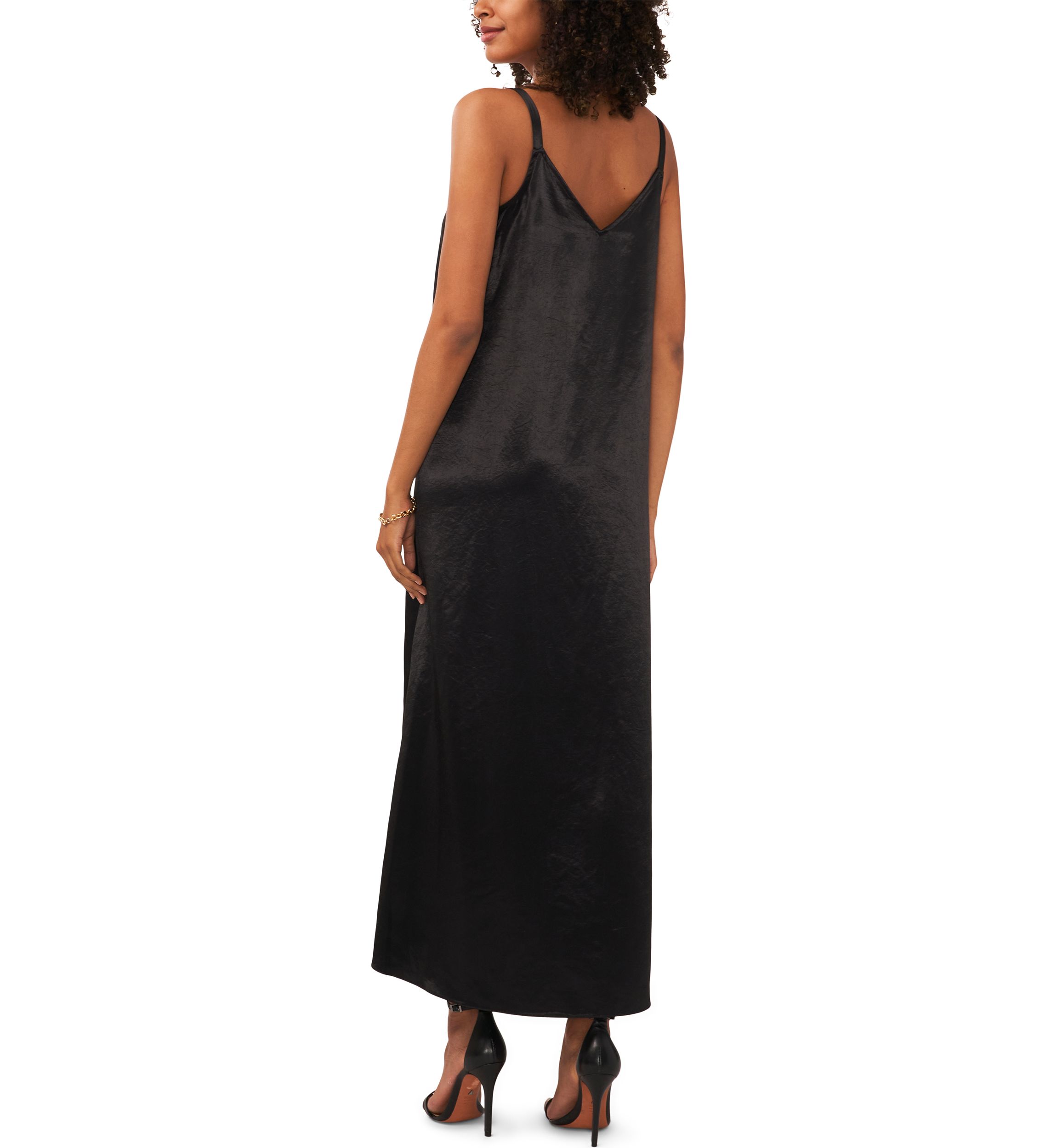 Womens Sleeveless Satin Slip Dress