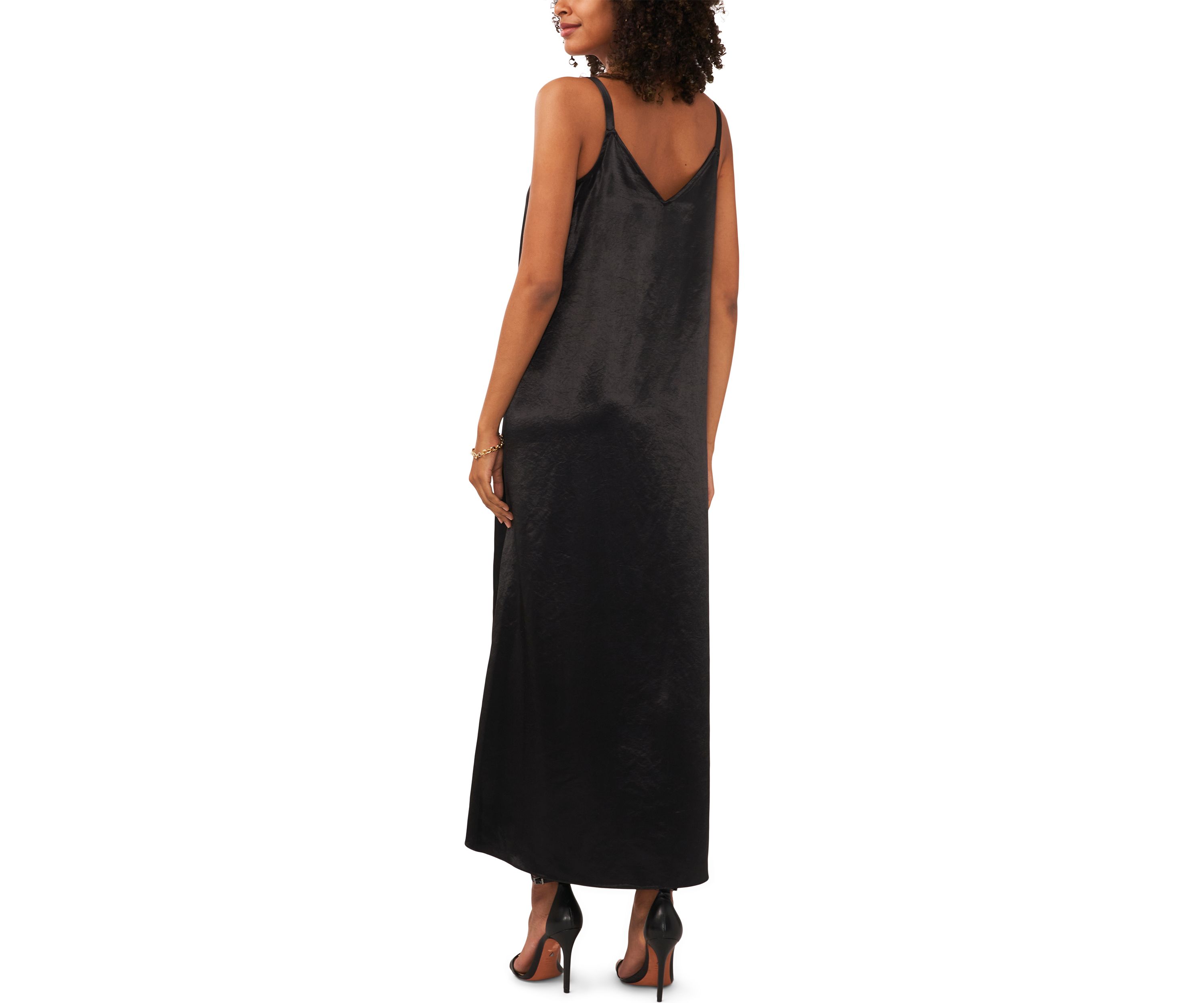 Womens Sleeveless Satin Slip Dress