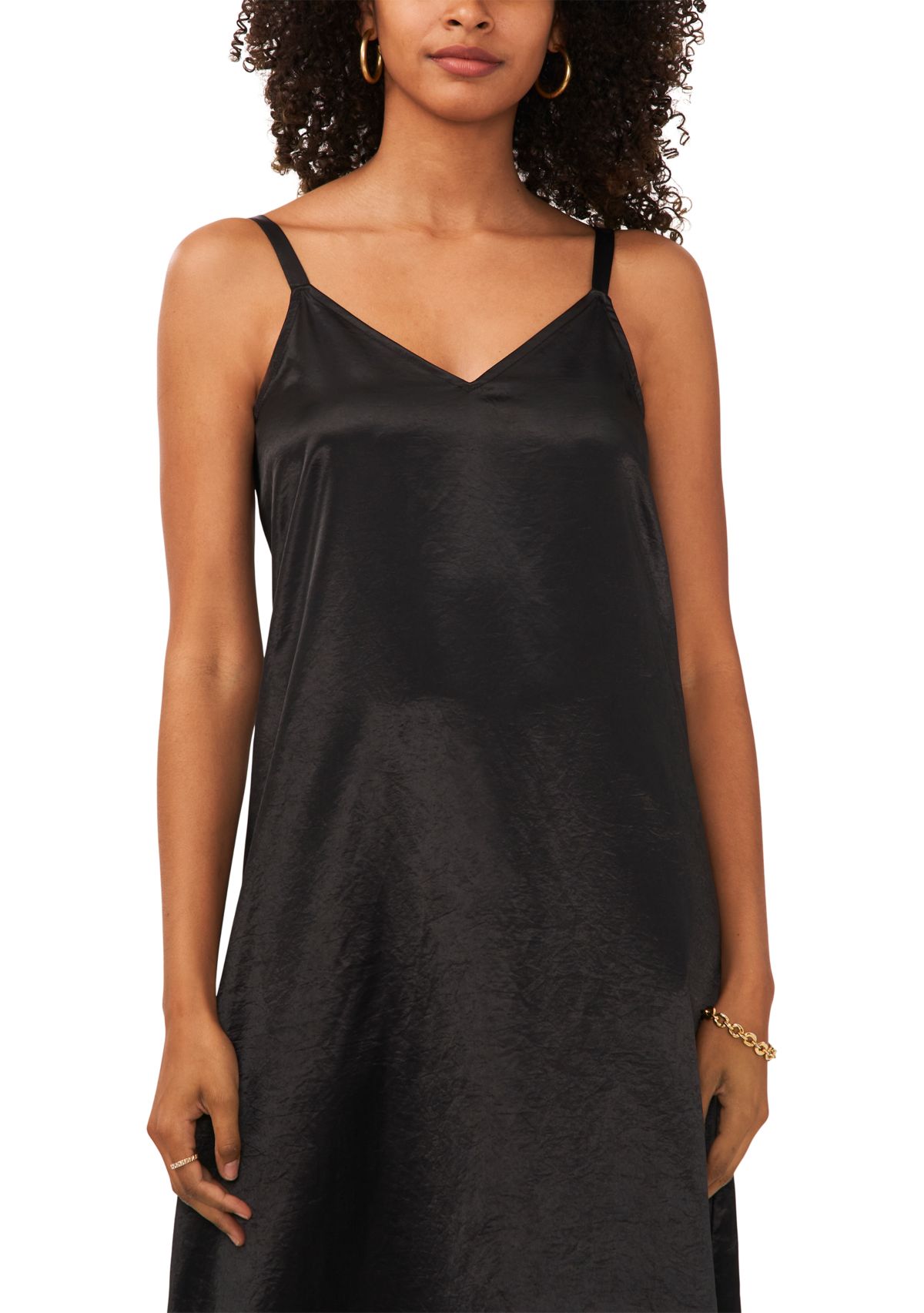Womens Sleeveless Satin Slip Dress