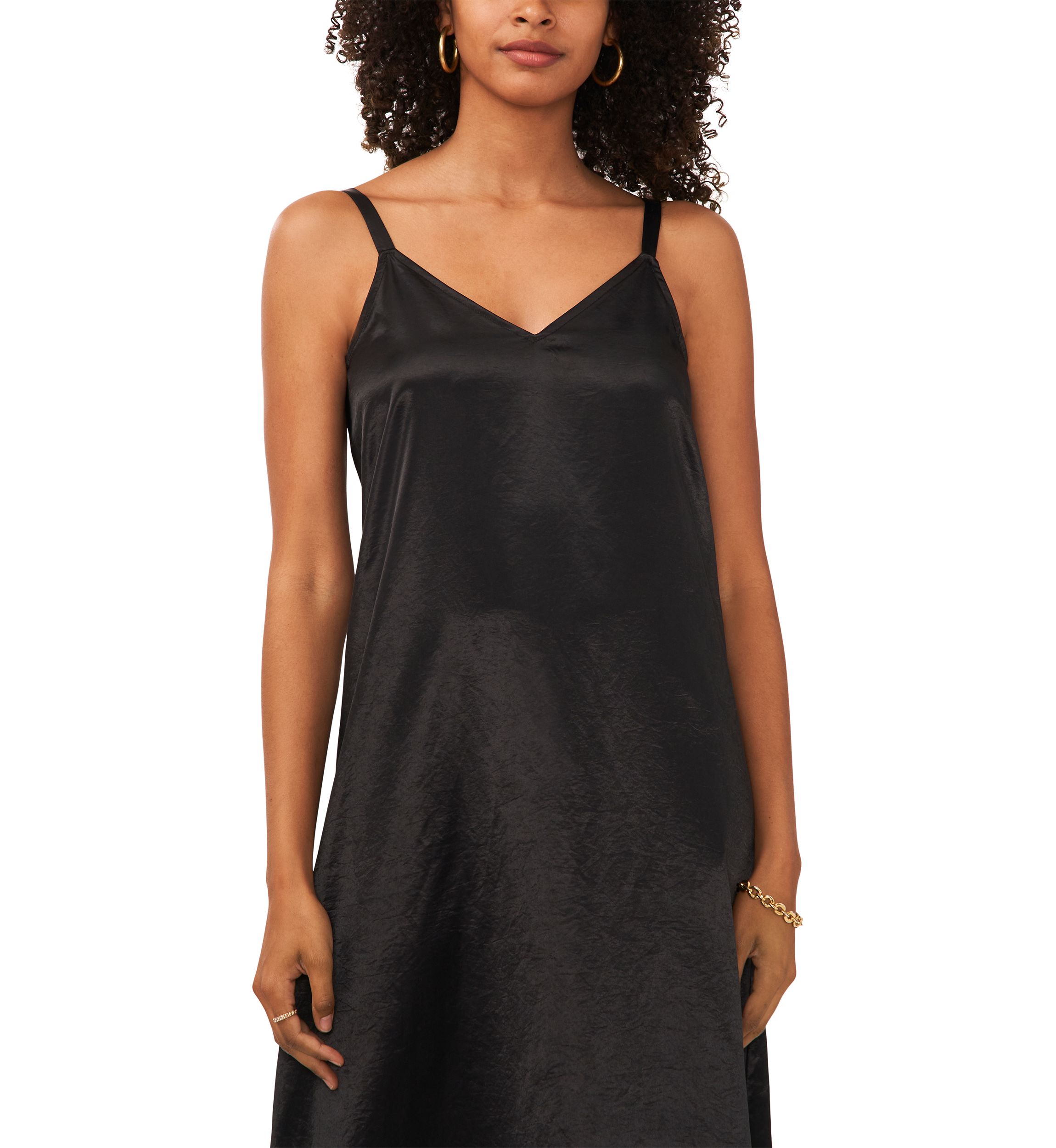 Womens Sleeveless Satin Slip Dress
