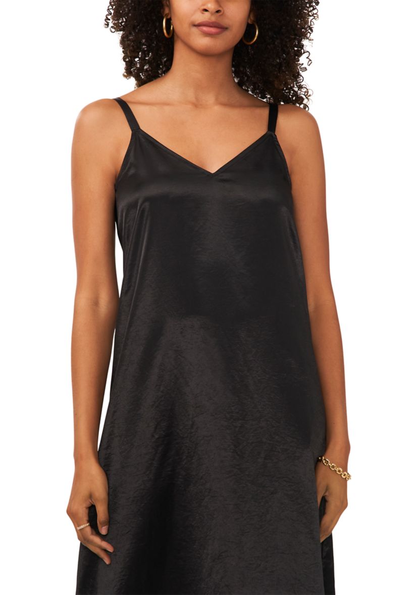 Womens Sleeveless Satin Slip Dress