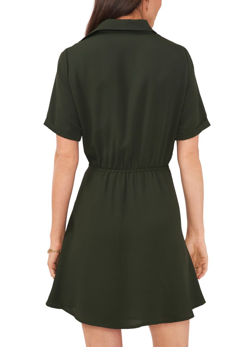 Womens Satin Wrap Dress