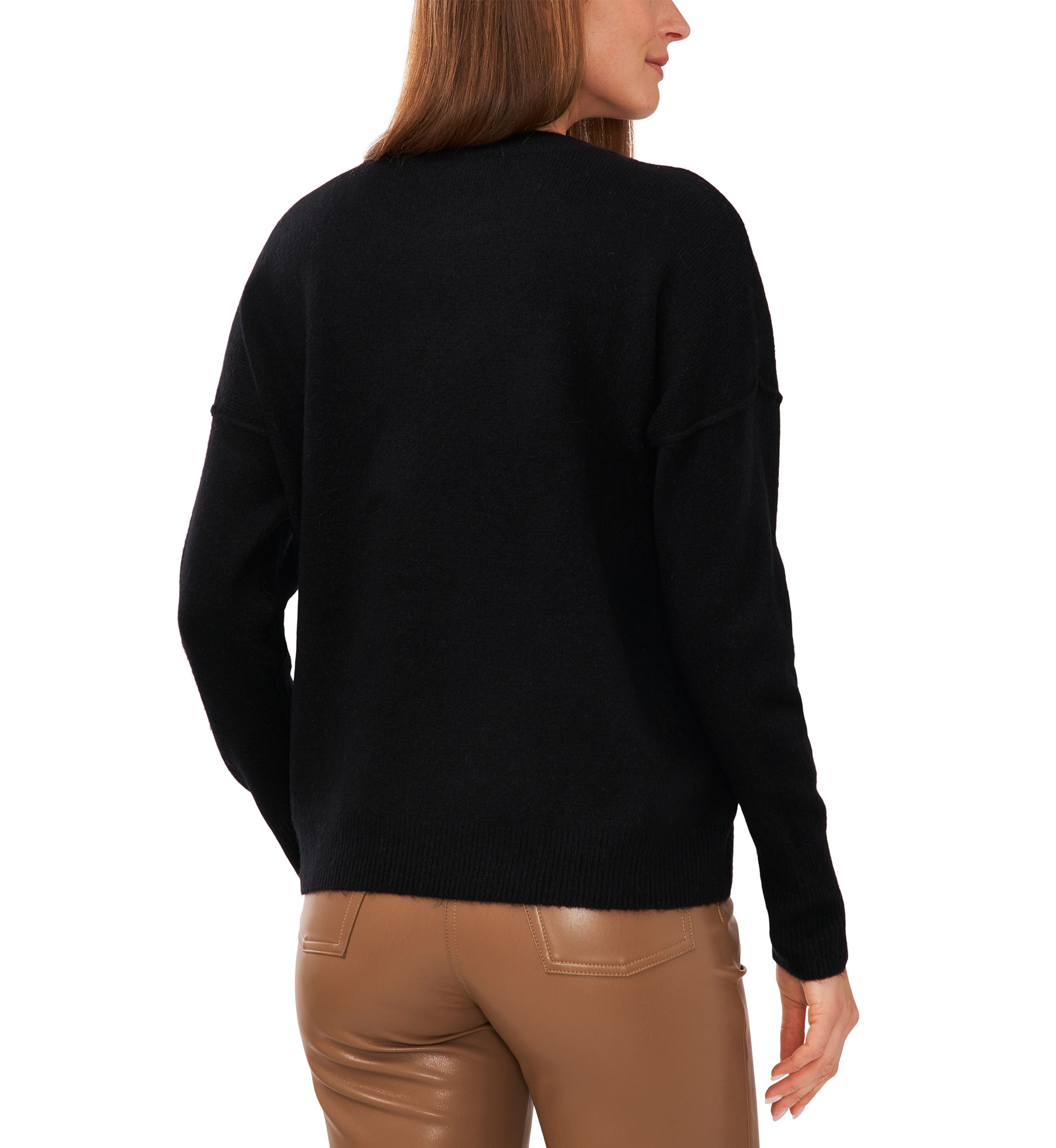 Womens Dolman Star Crew Neck Sweater