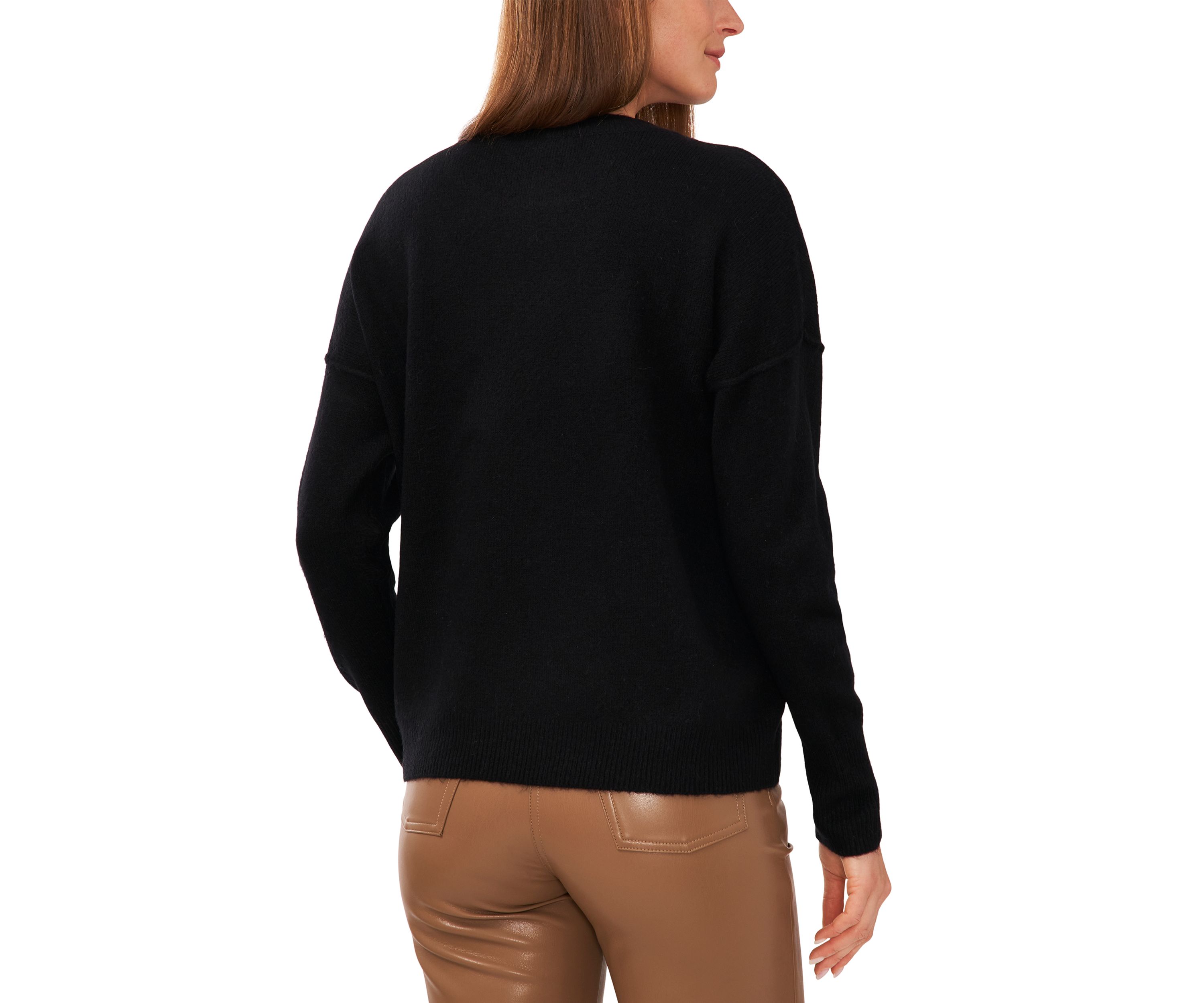 Womens Dolman Star Crew Neck Sweater