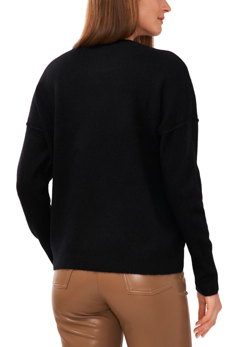 Womens Dolman Star Crew Neck Sweater