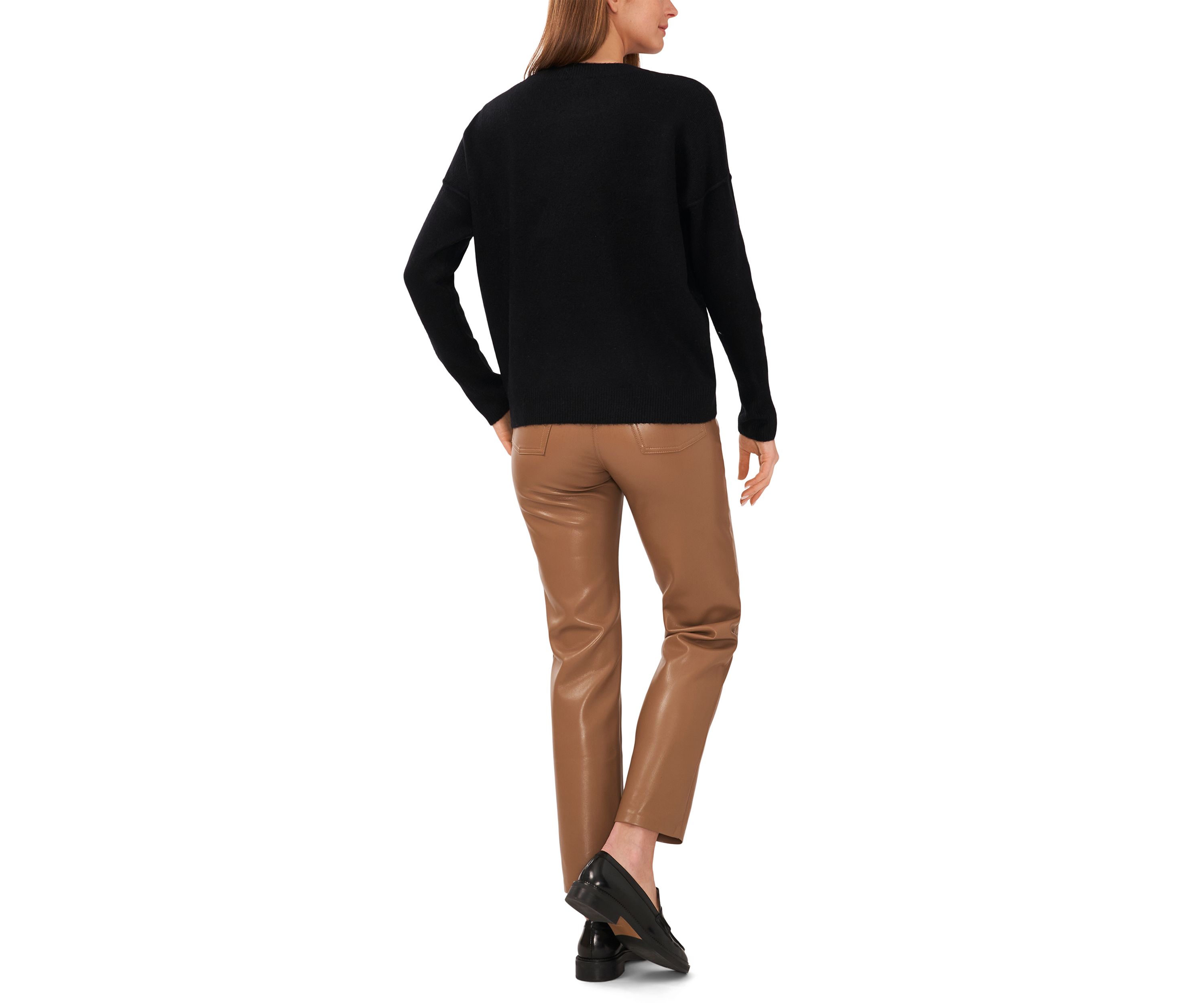 Womens Dolman Star Crew Neck Sweater