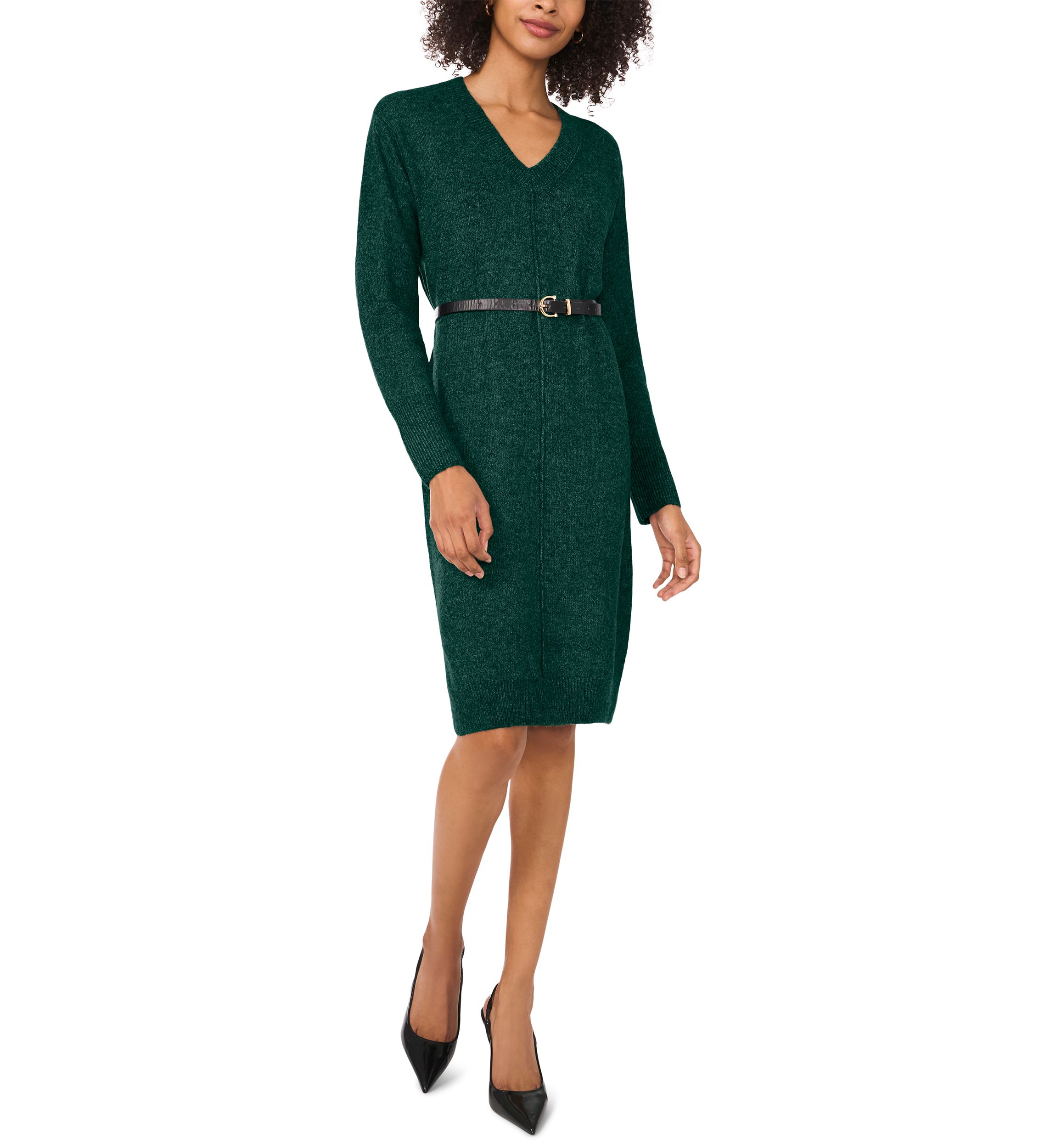 vince camuto green sweater dress Dresses RHINESTONE SHIRT