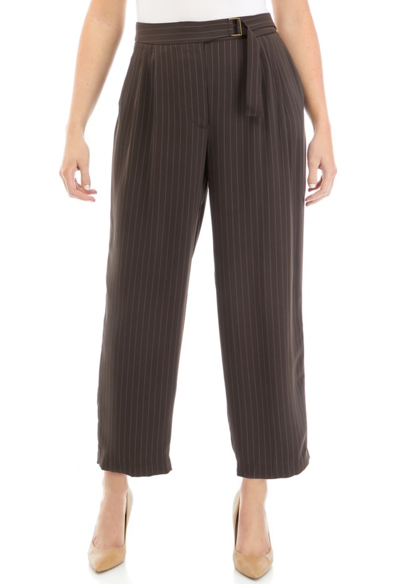 Womens Trouser Pants with Waist Buckle