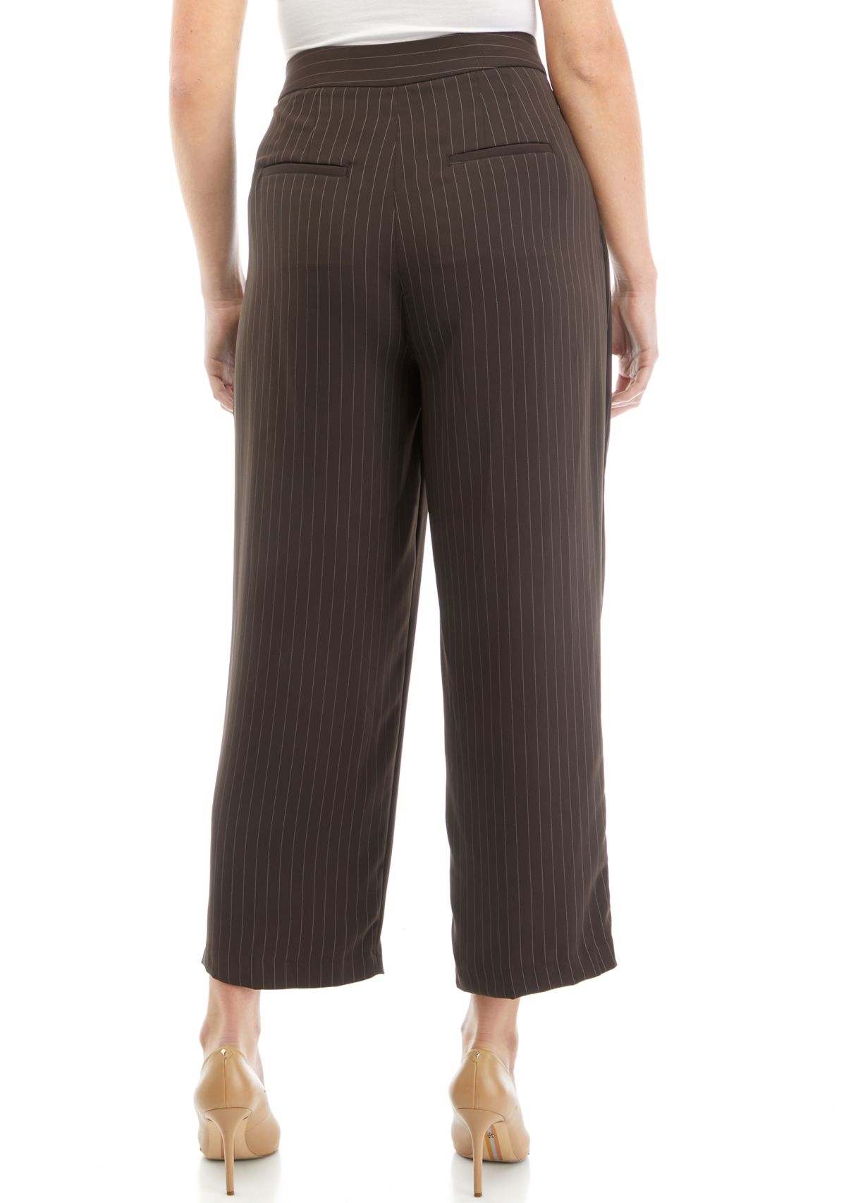 Womens Trouser Pants with Waist Buckle