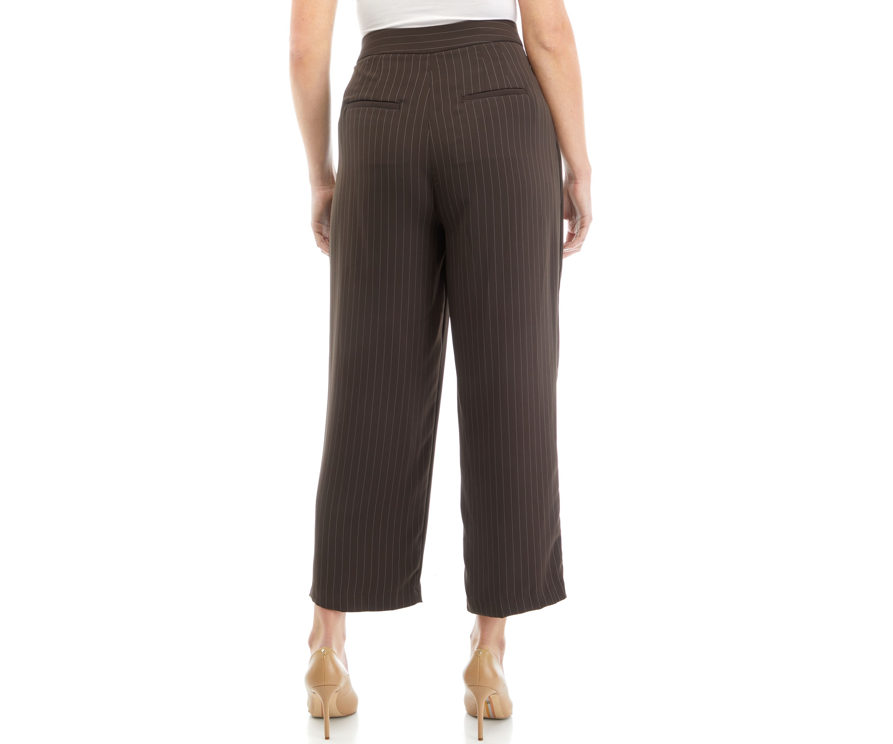 Womens Trouser Pants with Waist Buckle