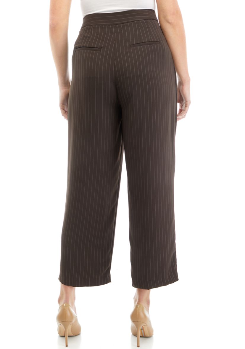Womens Trouser Pants with Waist Buckle