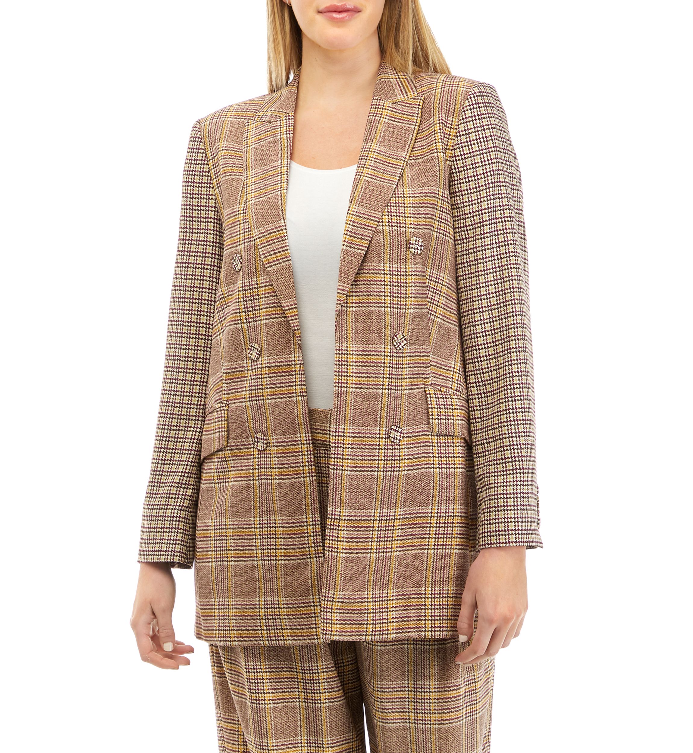 Womens Double Breasted Menswear Blazer