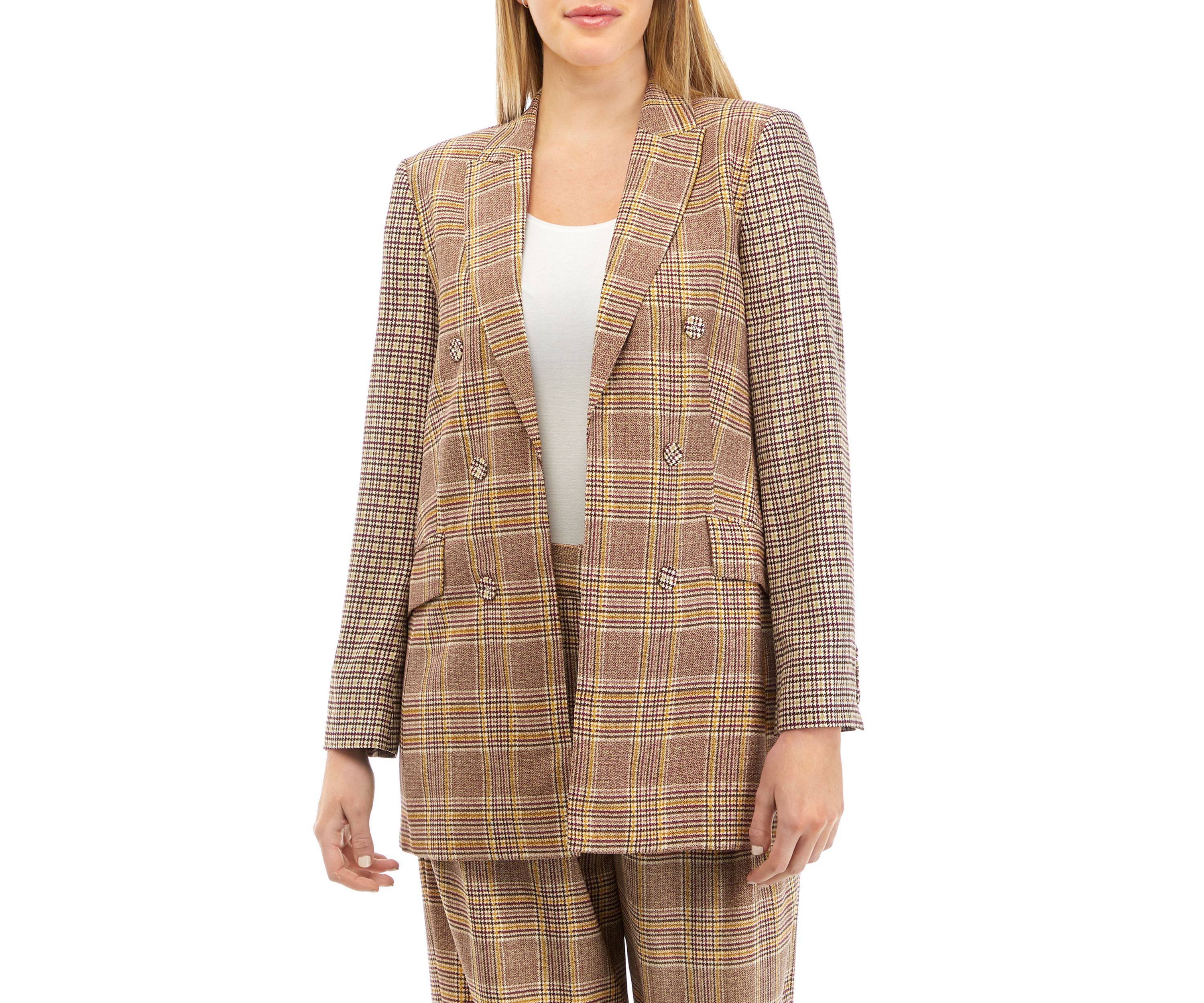 Womens Double Breasted Menswear Blazer