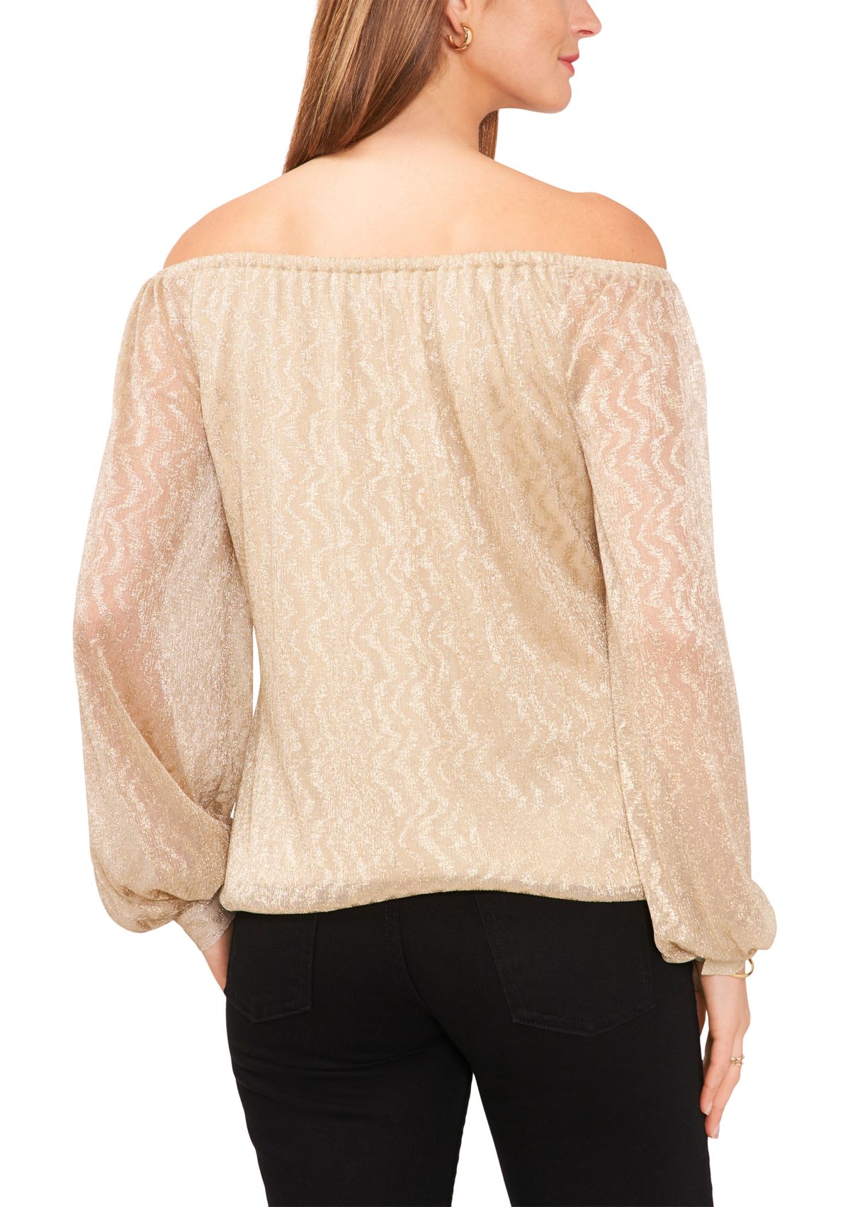 Womens Off the Shoulder Blouse with Tie