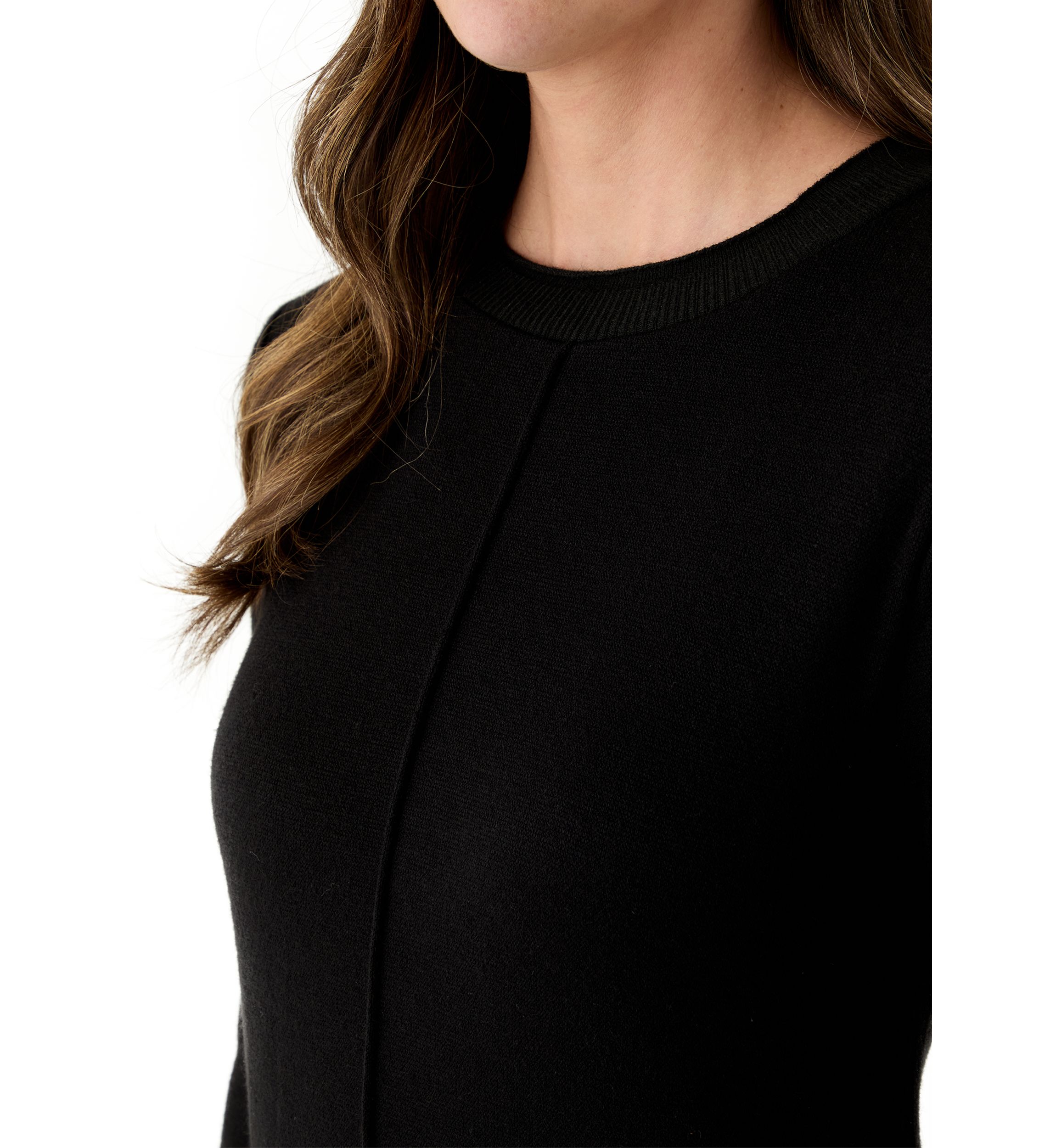 Womens Ribbed Sweater Midi Dress