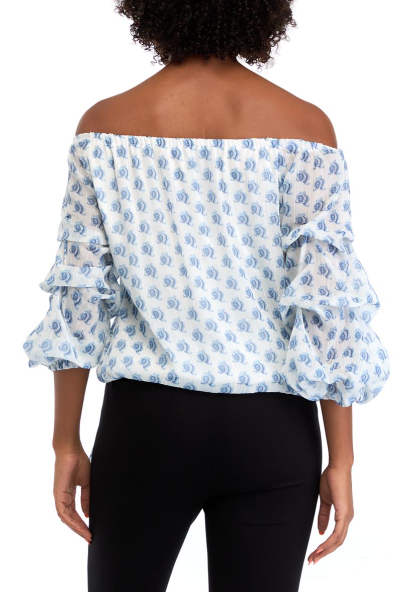 Womens Foulard Off the Shoulder Blouse