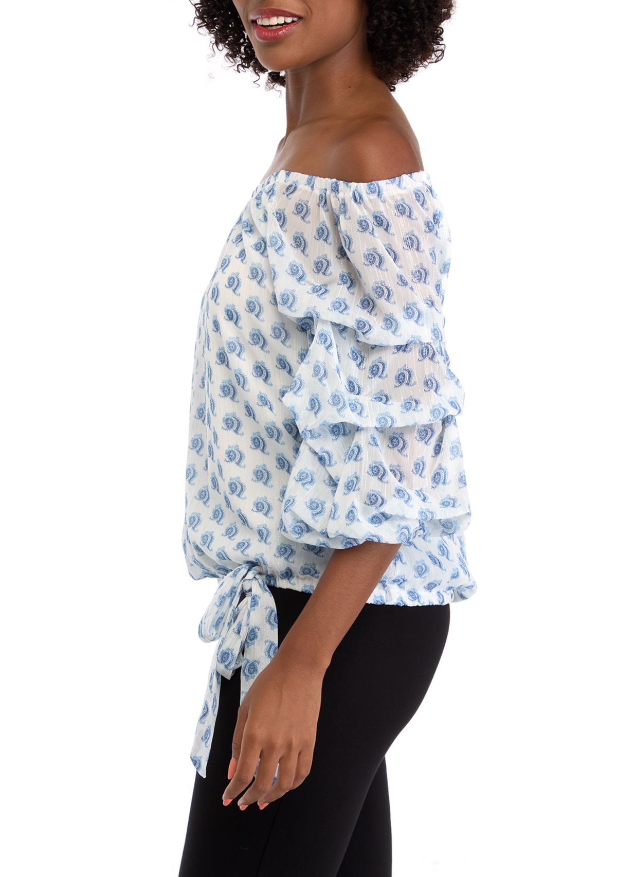 Womens Foulard Off the Shoulder Blouse