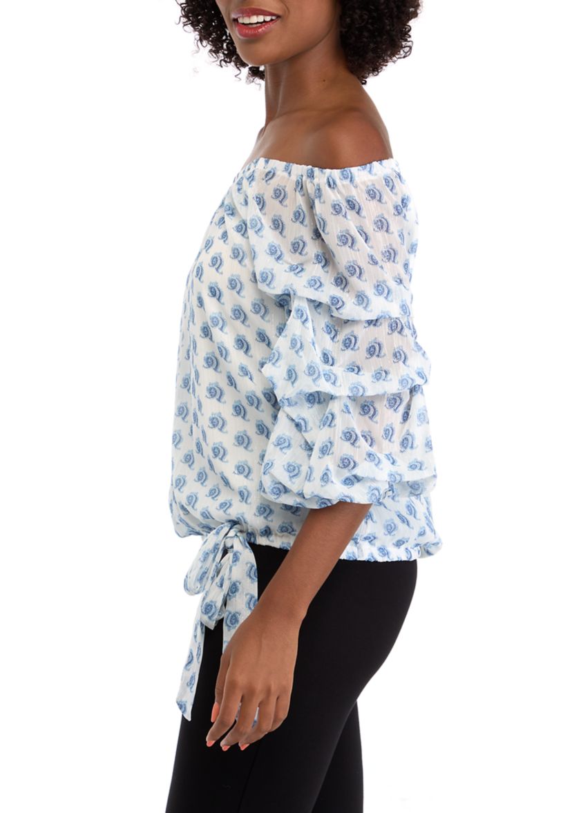 Womens Foulard Off the Shoulder Blouse