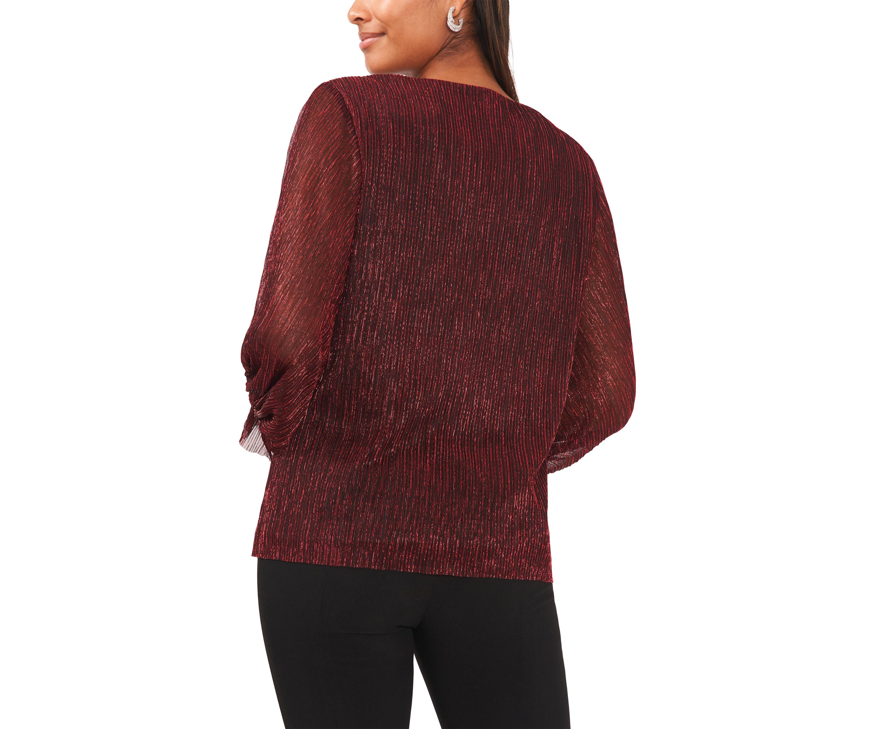 Womens V-Neck Lurex Top