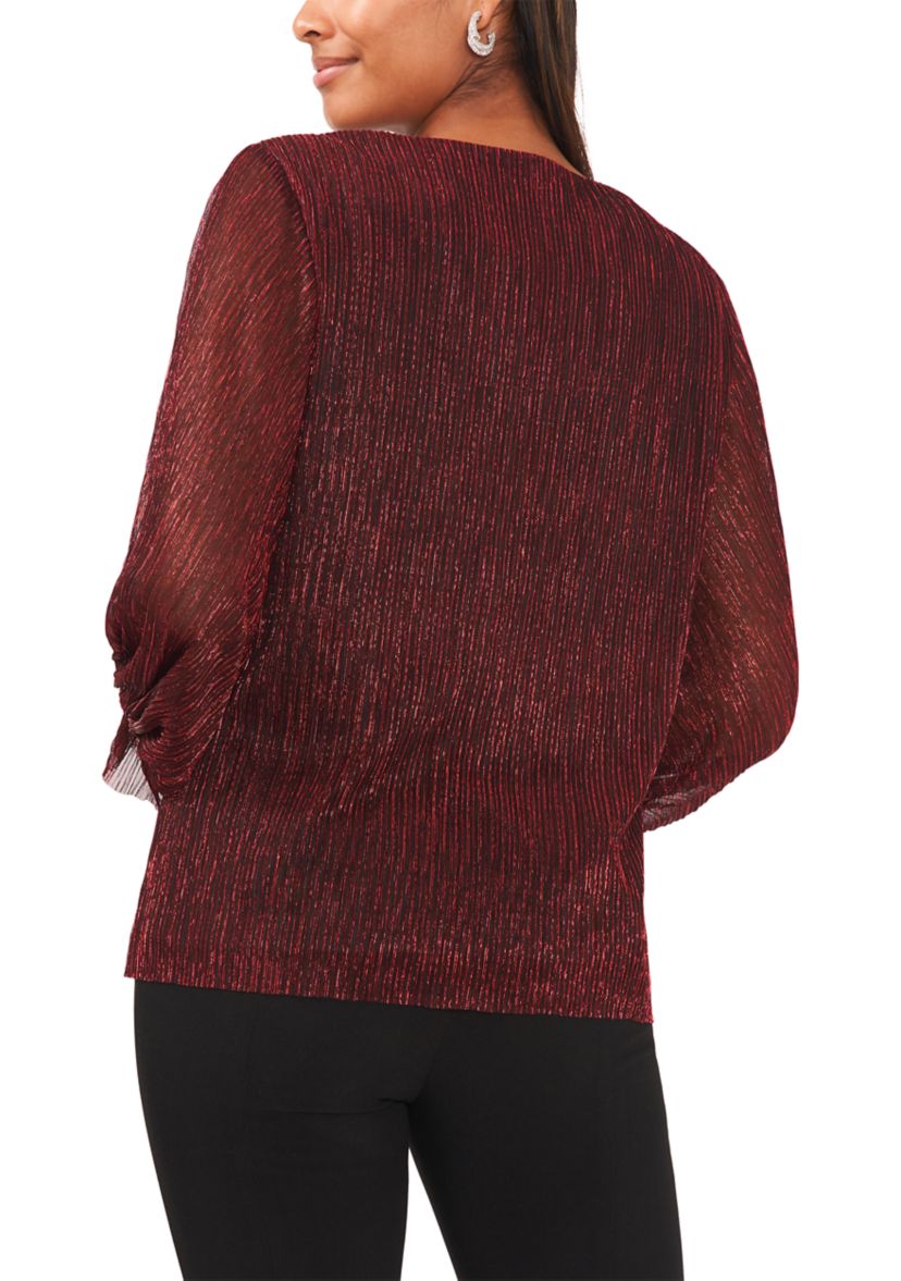 Womens V-Neck Lurex Top