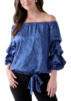 Vince Camuto Women's Off the Shoulder Cha Cha Sleeve Blouse