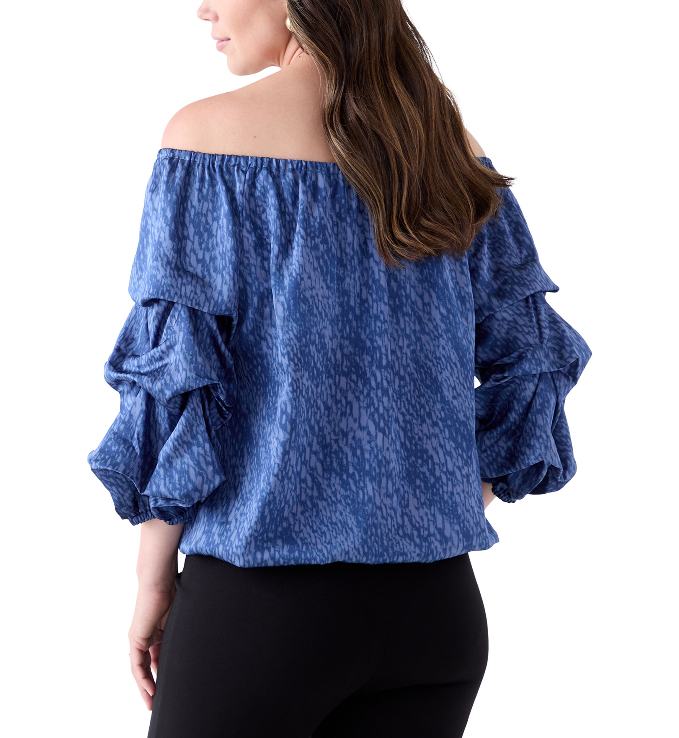 Womens Off the Shoulder Cha Cha Sleeve Blouse